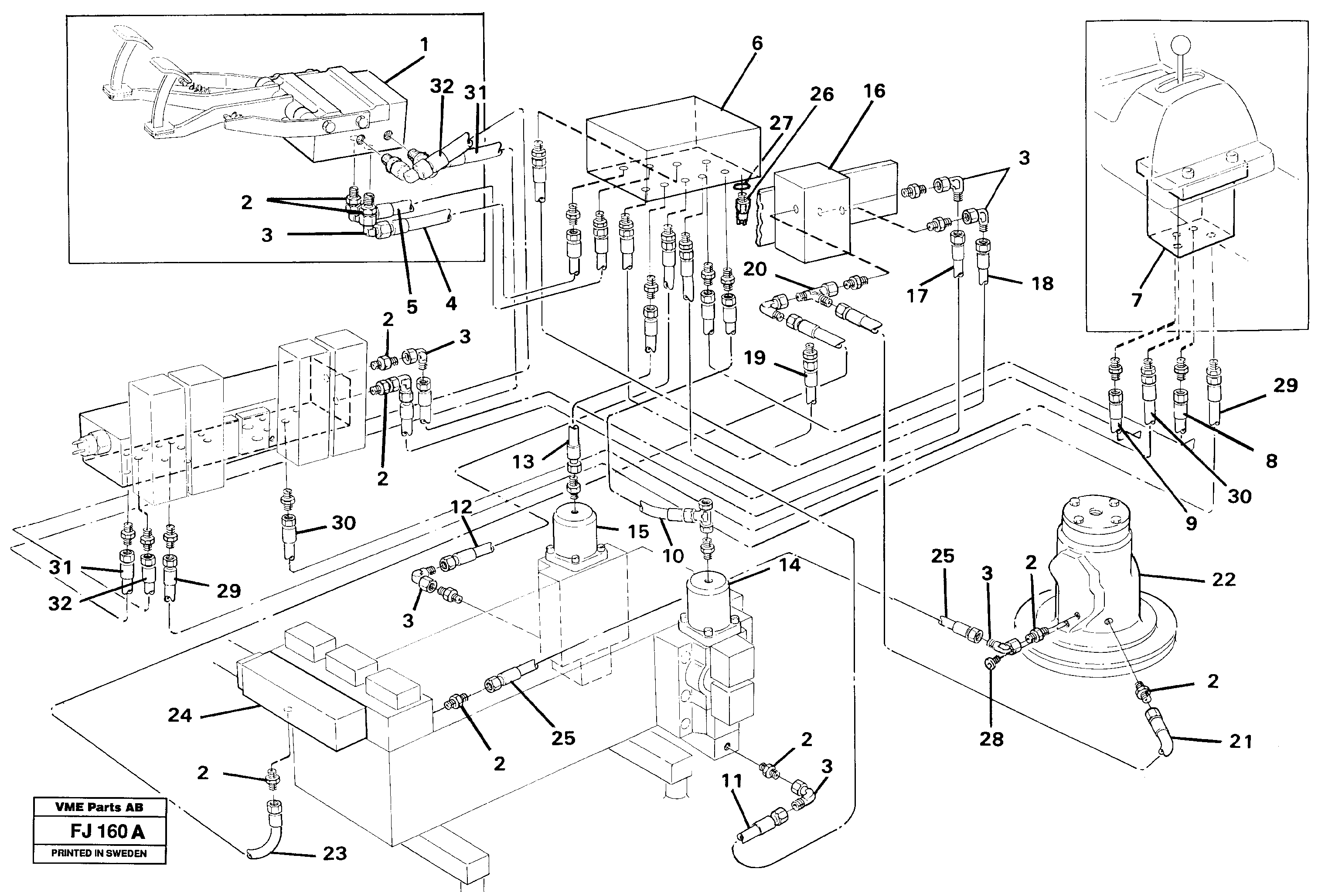 Servohydraulik, travel — volvo parts diagram