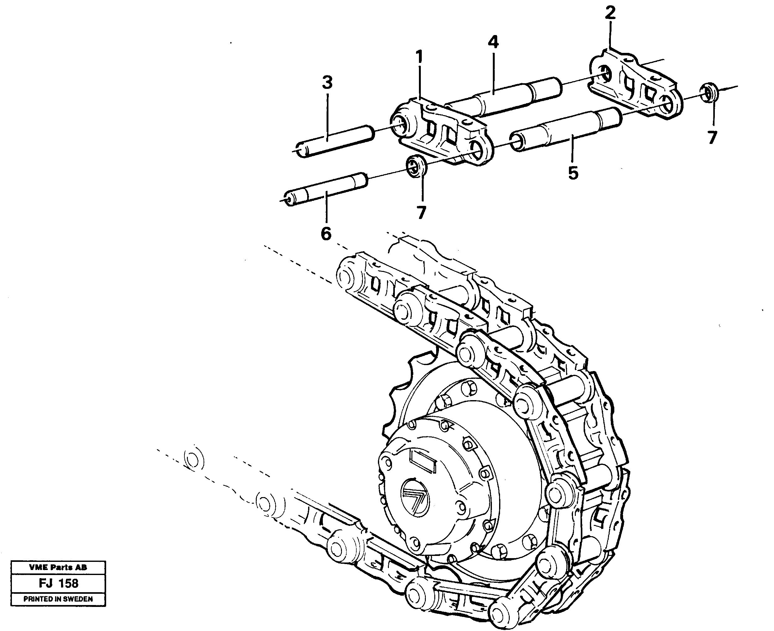 Track chain — volvo parts diagram