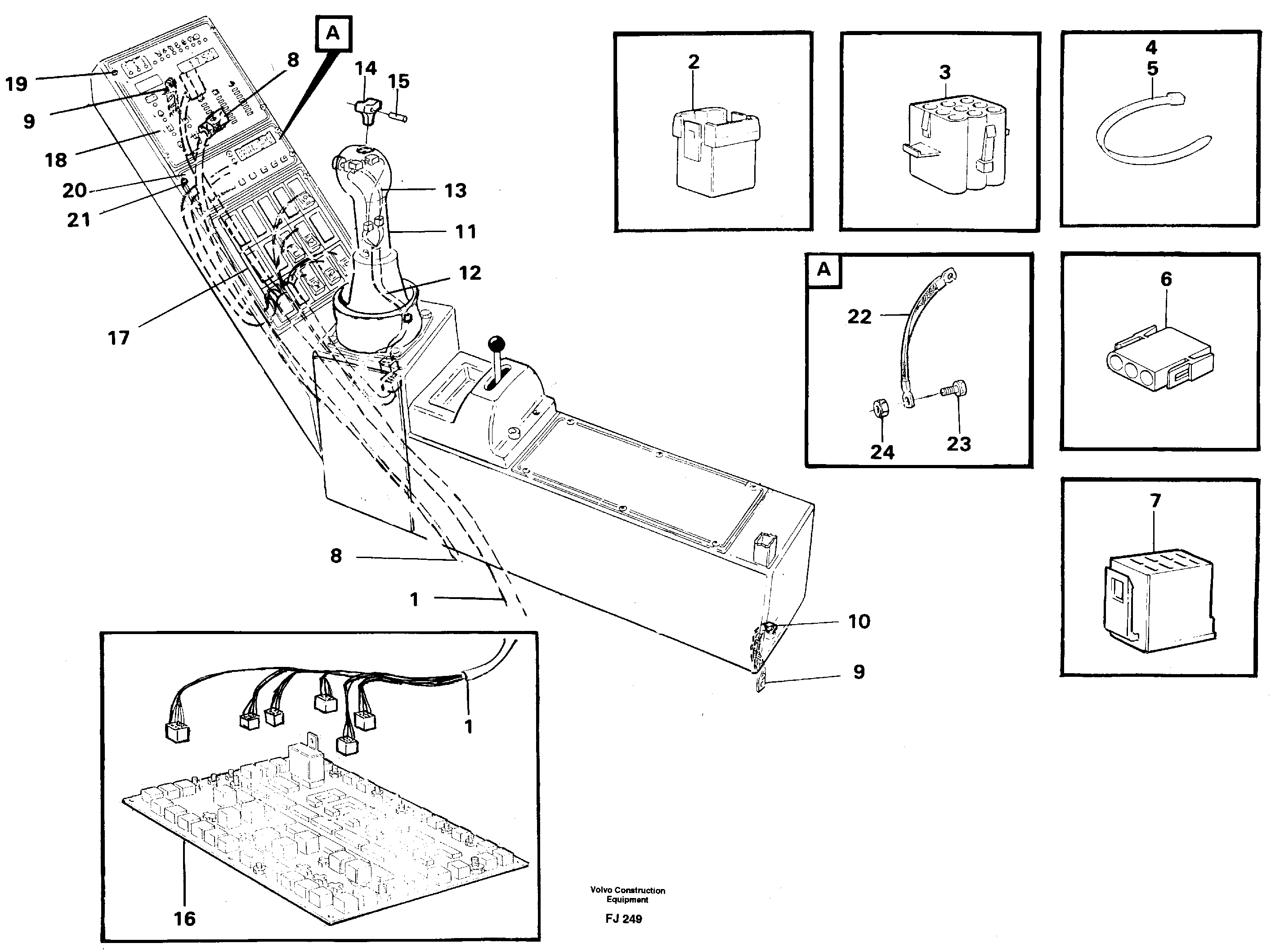 Cable harness, side panel, right — volvo parts diagram