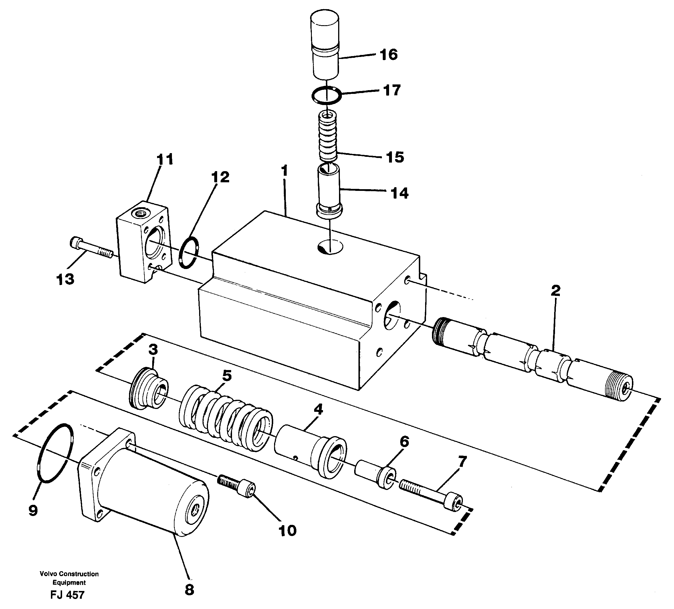 Four-way valve — volvo parts diagram