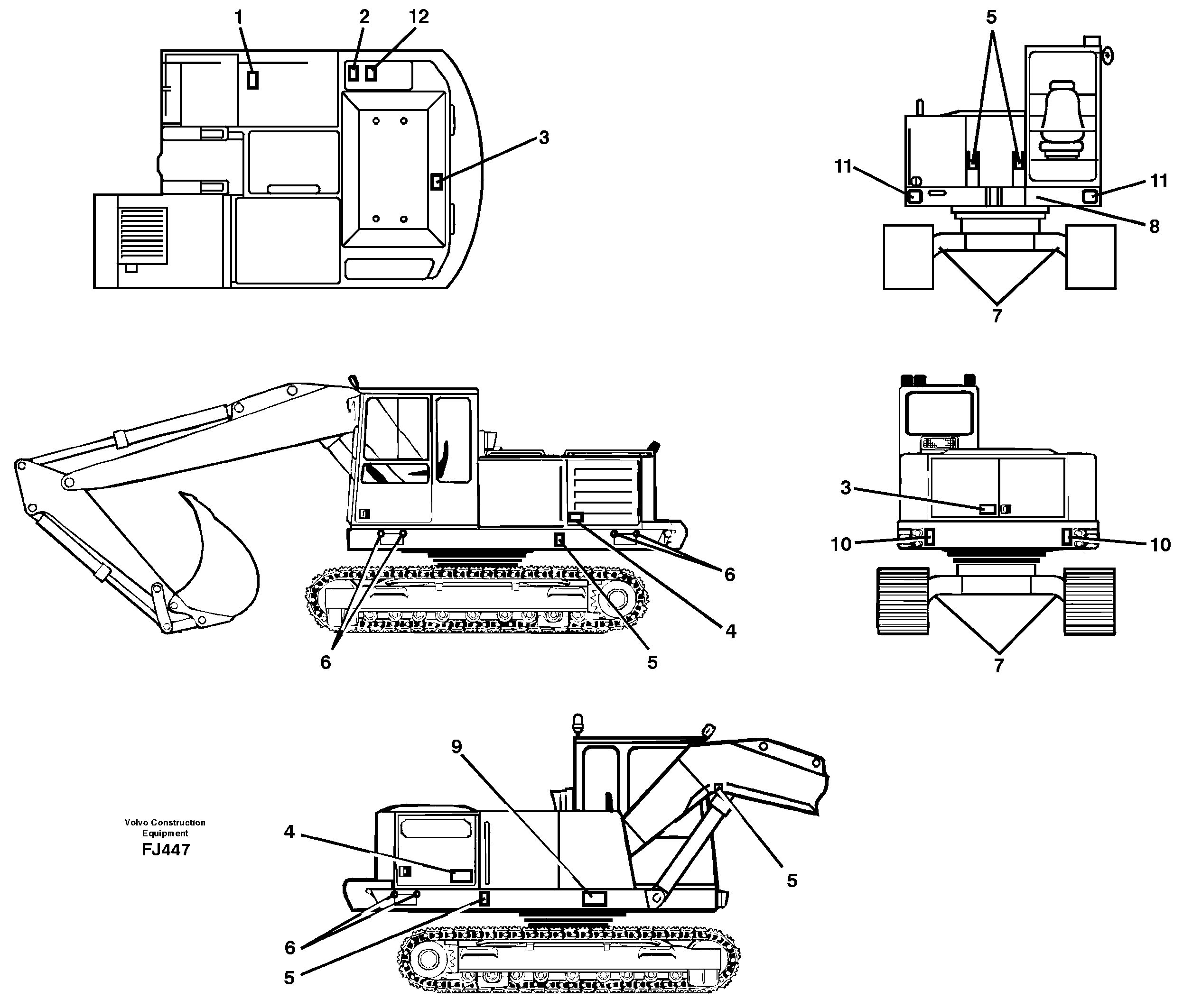 Sign plates and transfer,outer location  Ser no 2355- — volvo parts diagram