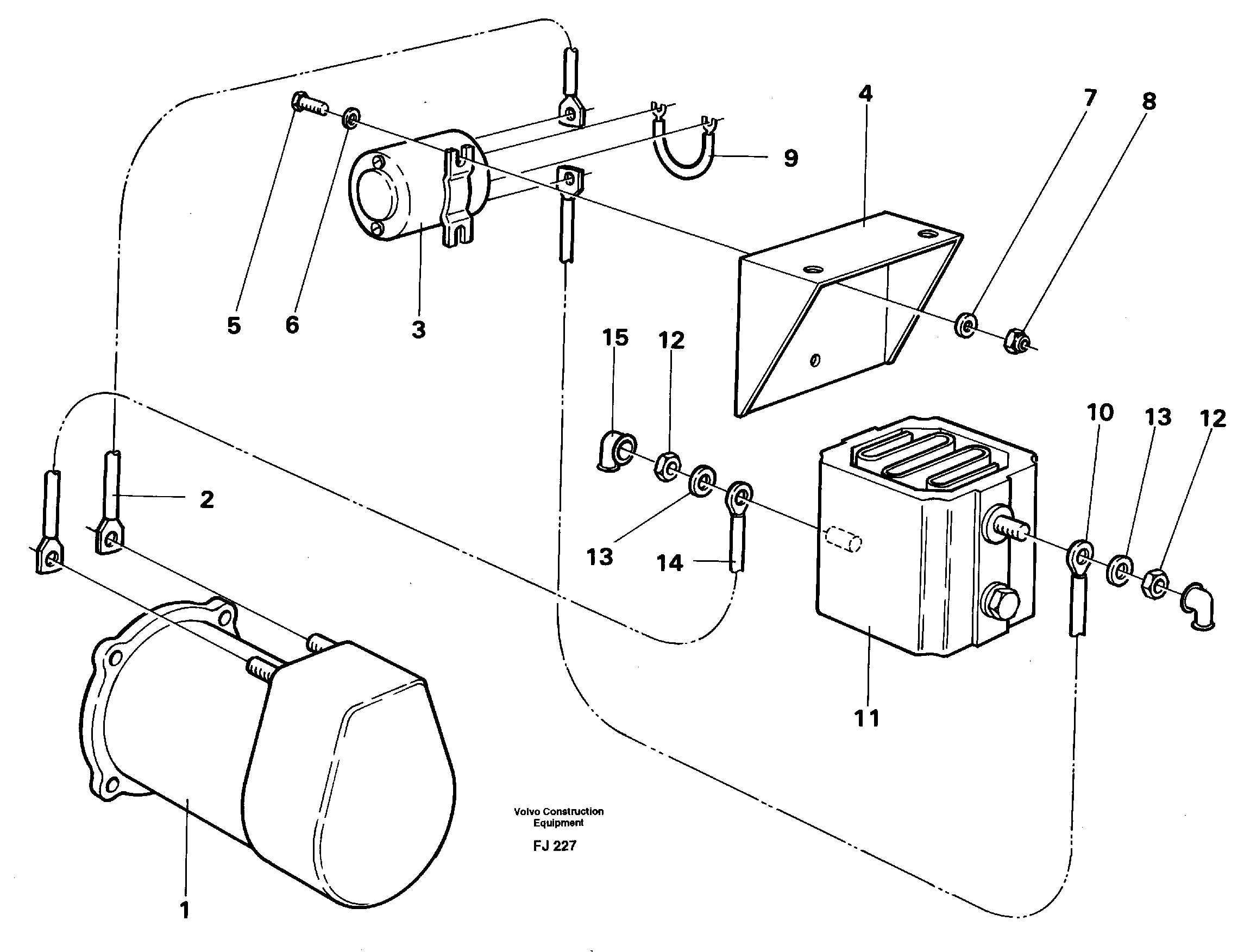 Starter element, assembly  TD 61 GE — volvo parts diagram