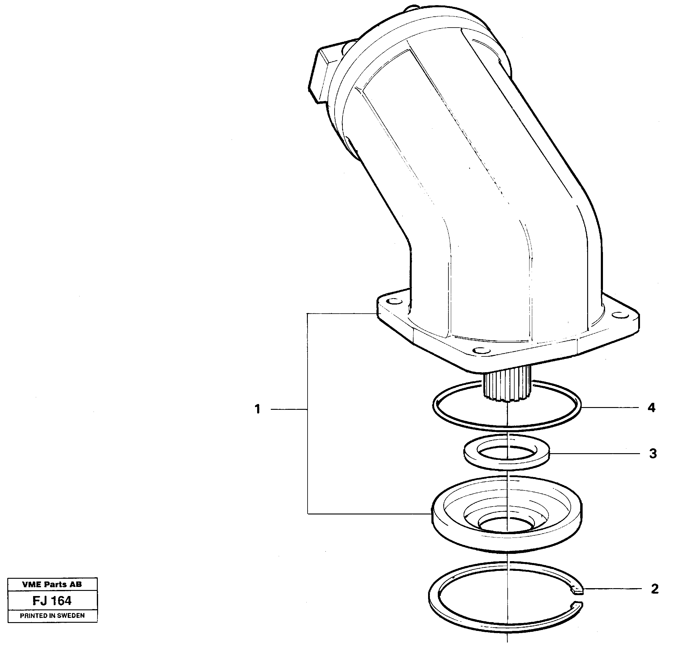 Hydraulic motor, slew — volvo parts diagram