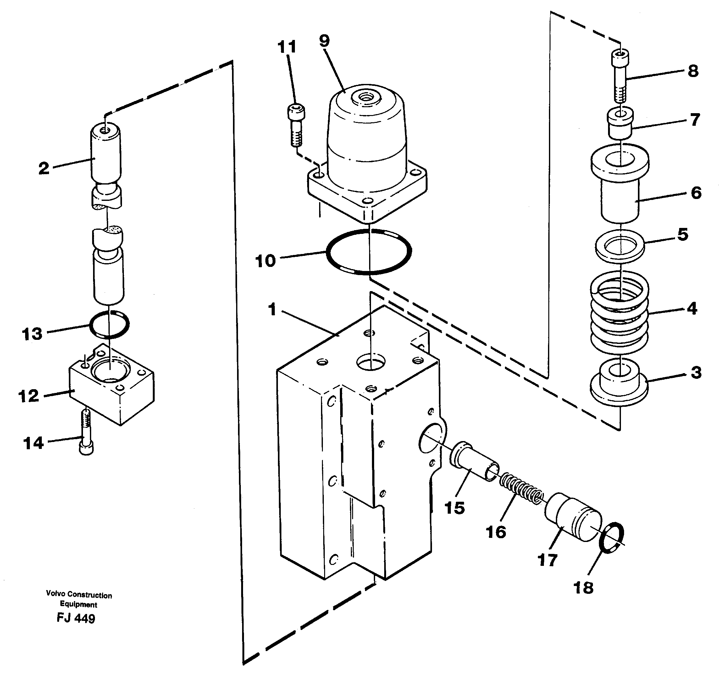 Four-way valve — volvo parts diagram