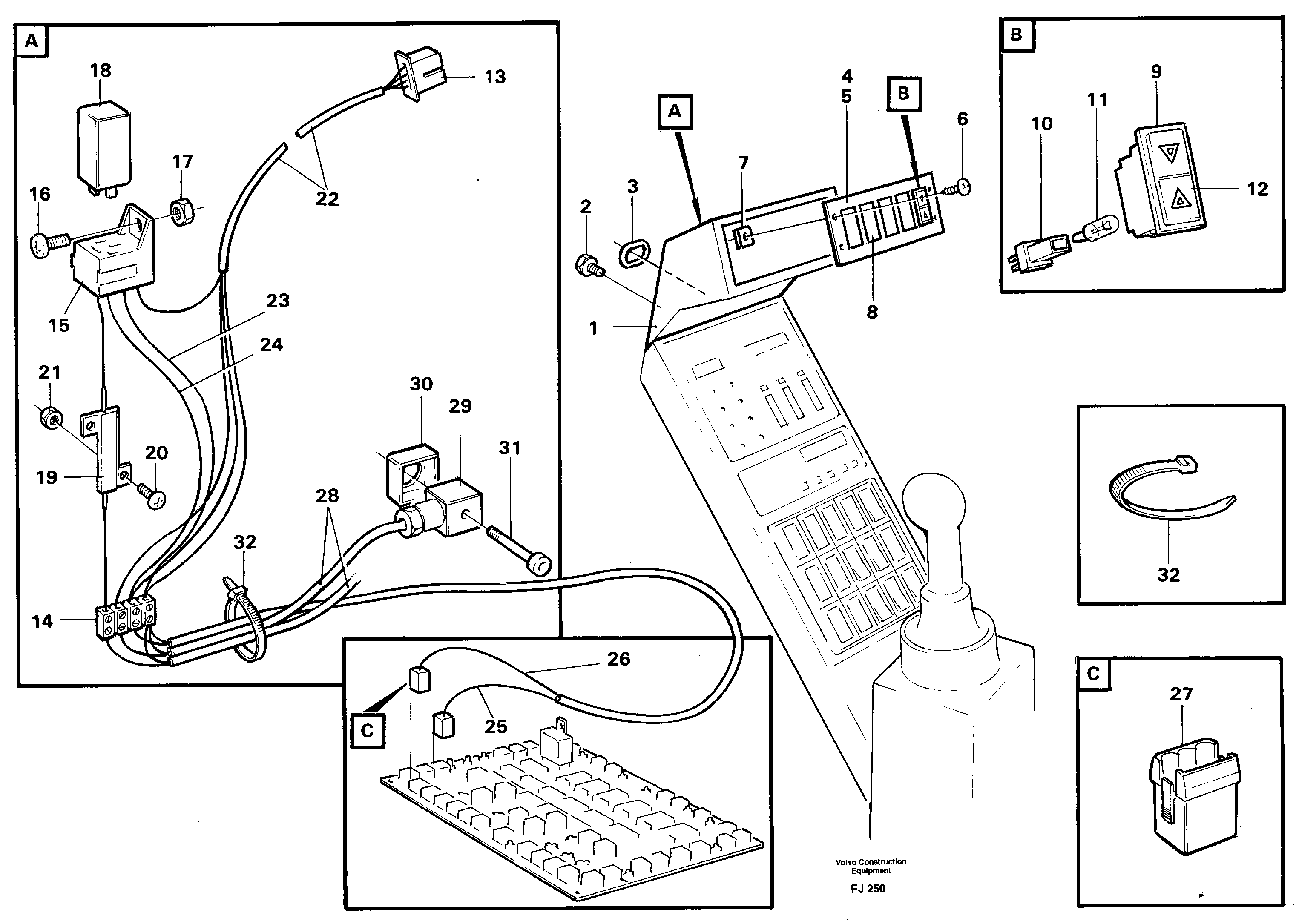 Electric installation for load limiting device — volvo parts diagram