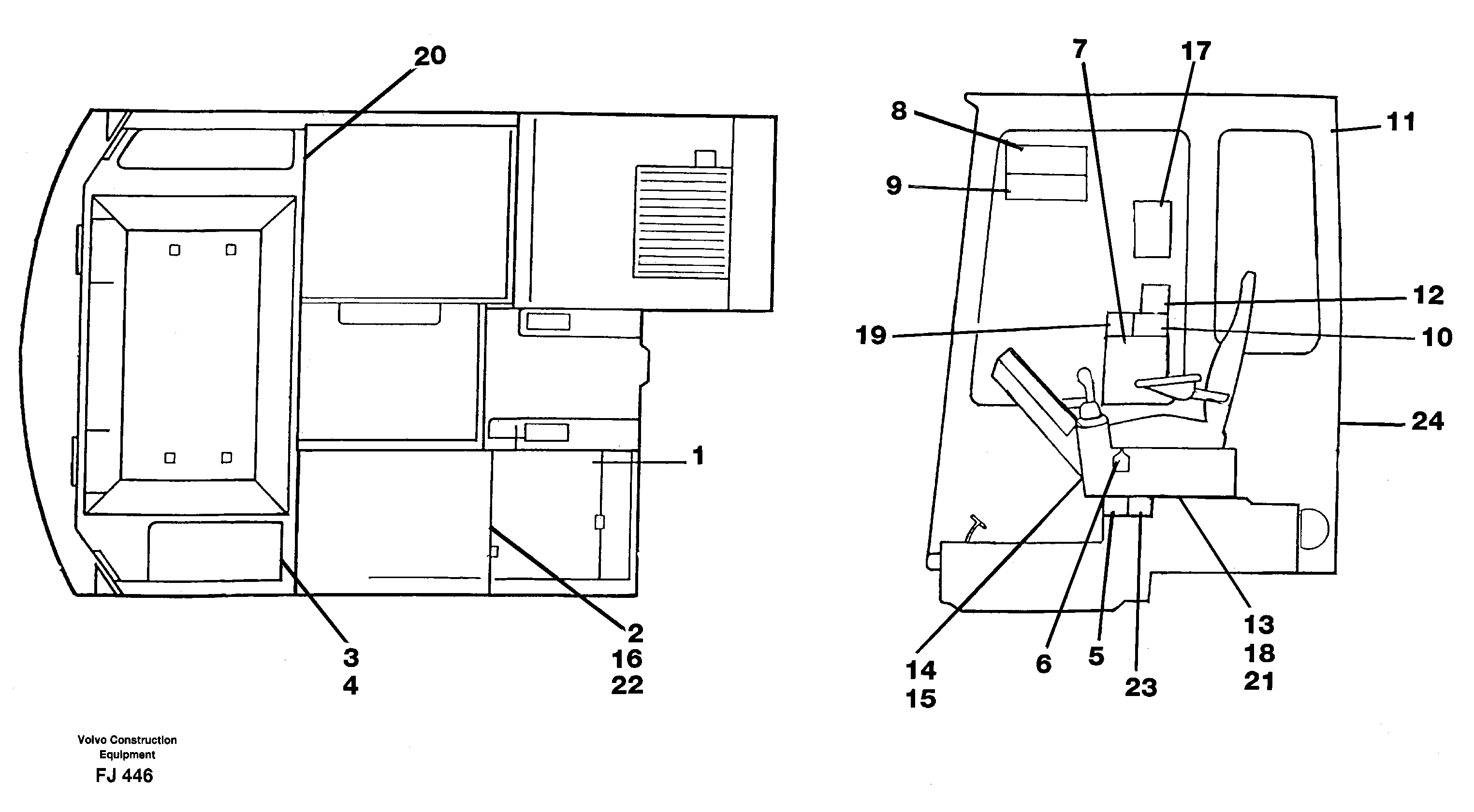 Internal sign plates and decals  Ser no 2355- — volvo parts diagram