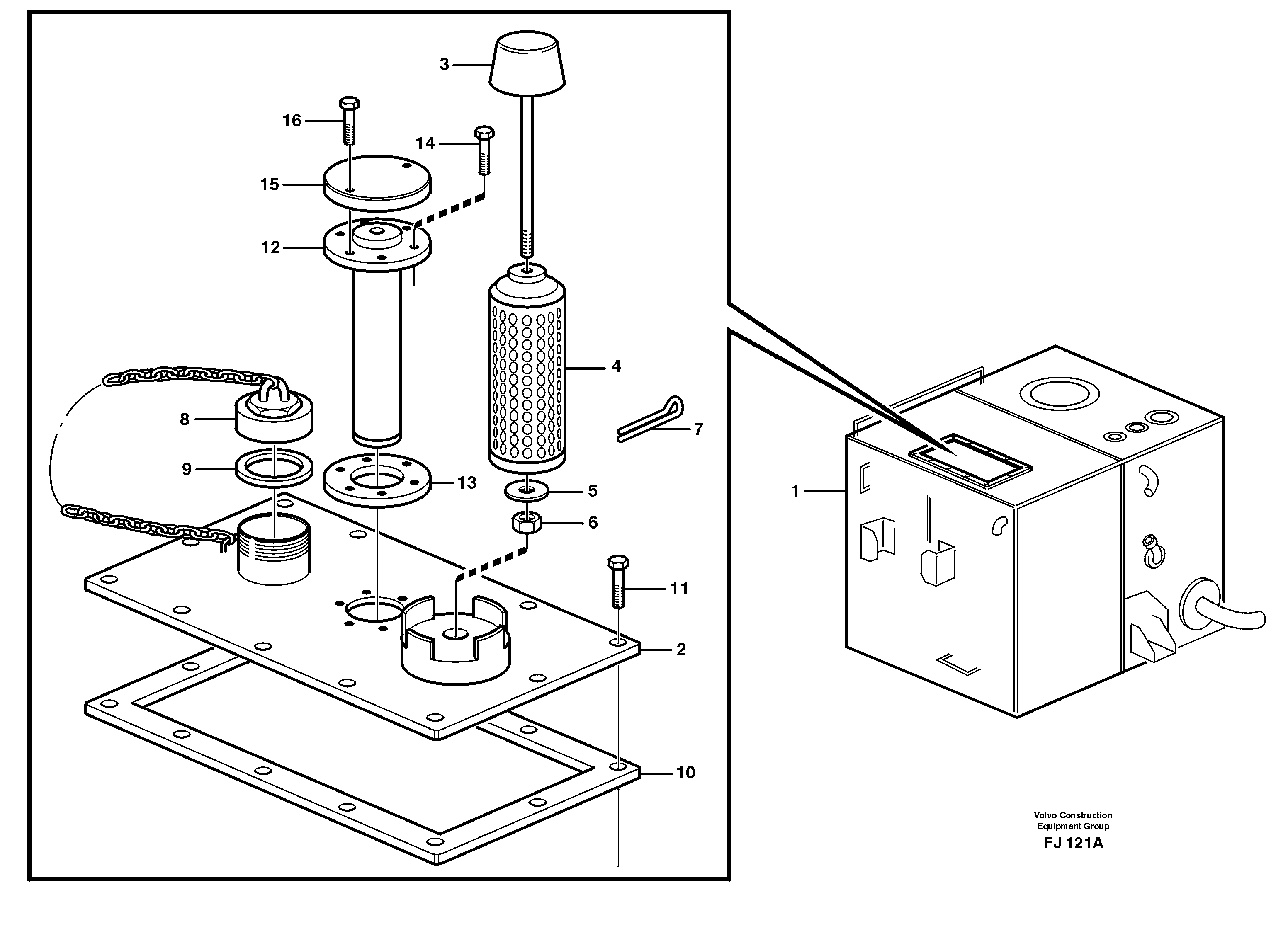 Fuel tank — volvo parts diagram
