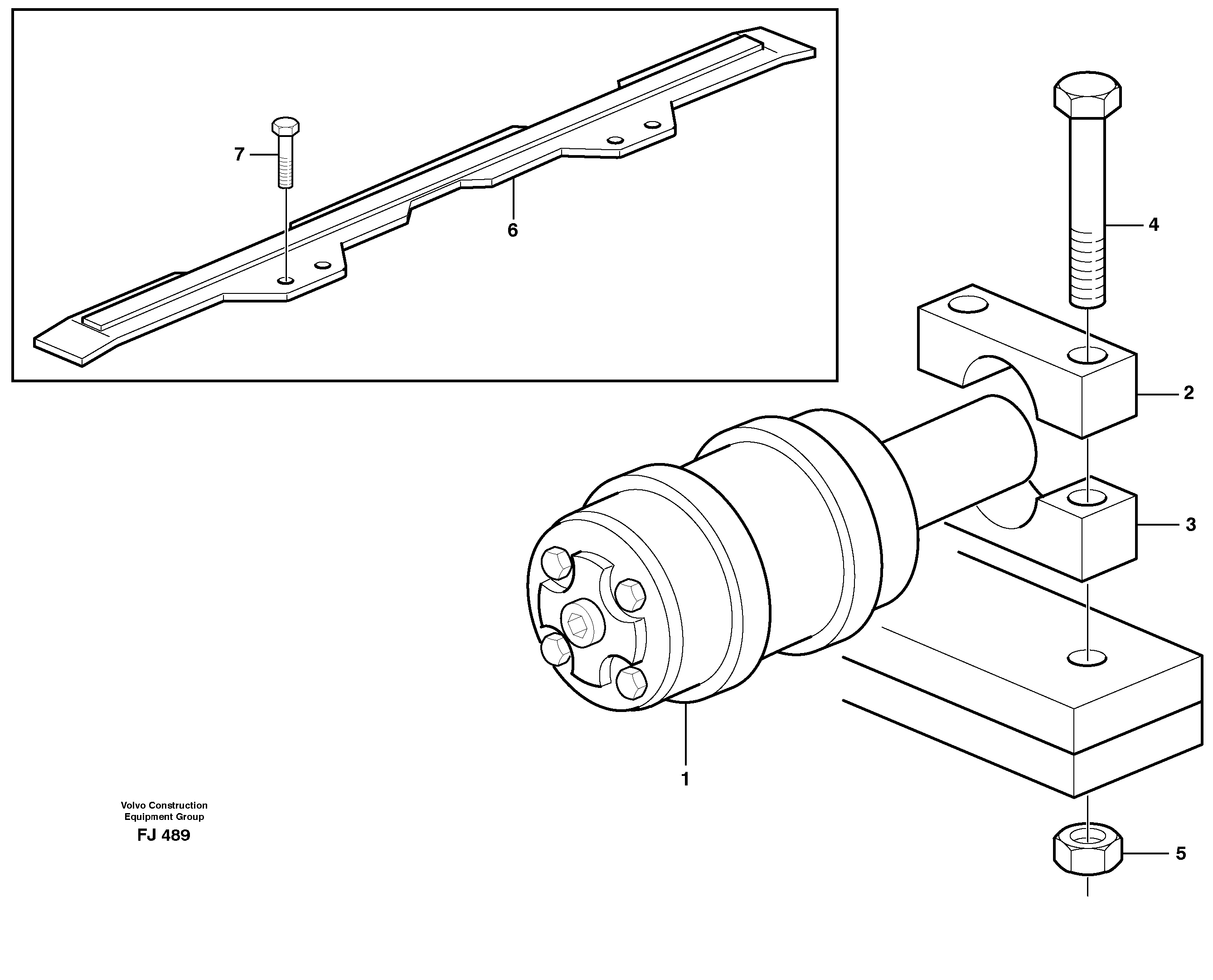 Top rollers,skid rails  14257130,14257131 — volvo parts diagram