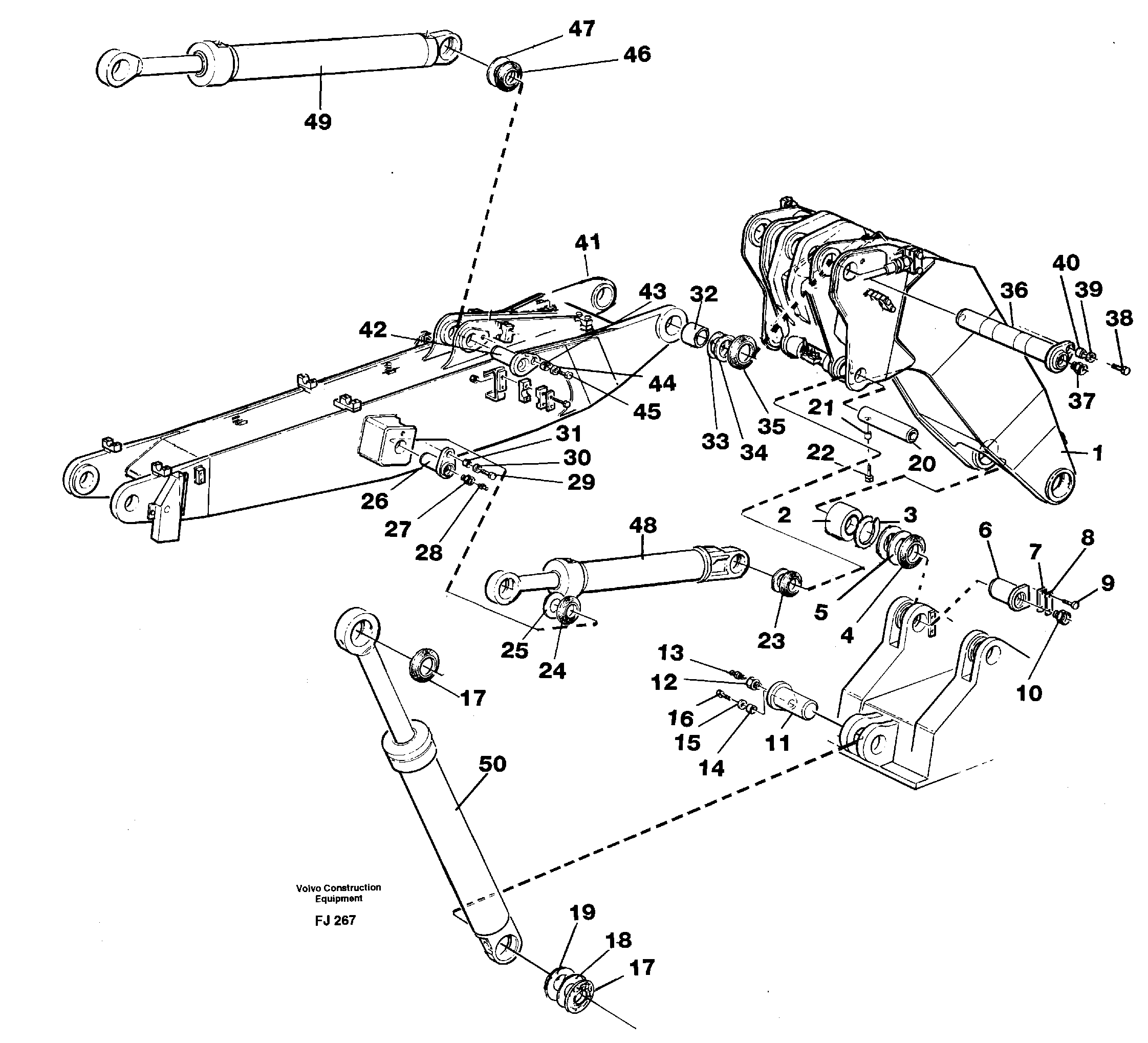 Adjustable boom  14257308 — volvo parts diagram