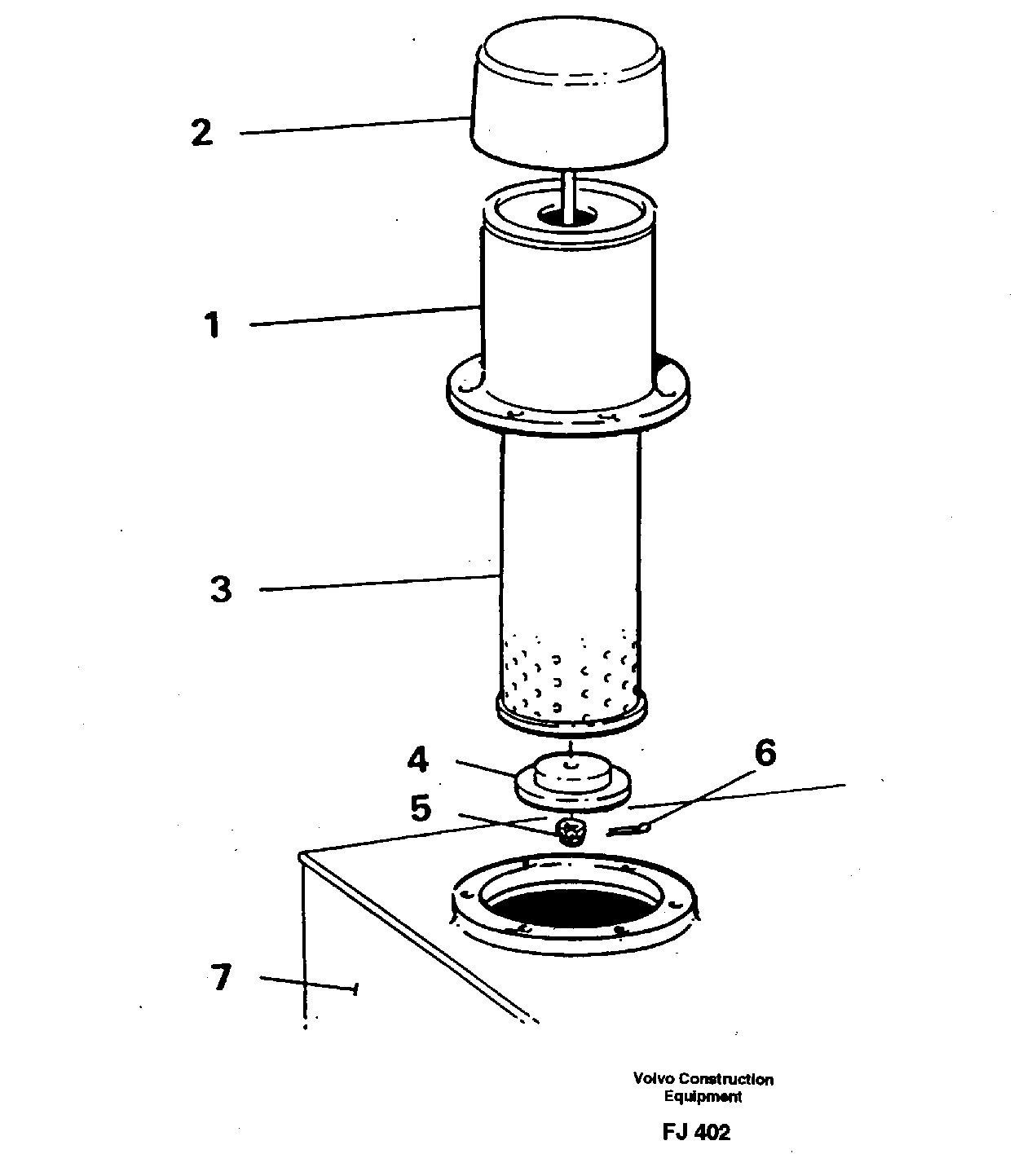 Air filter retainer — volvo parts diagram