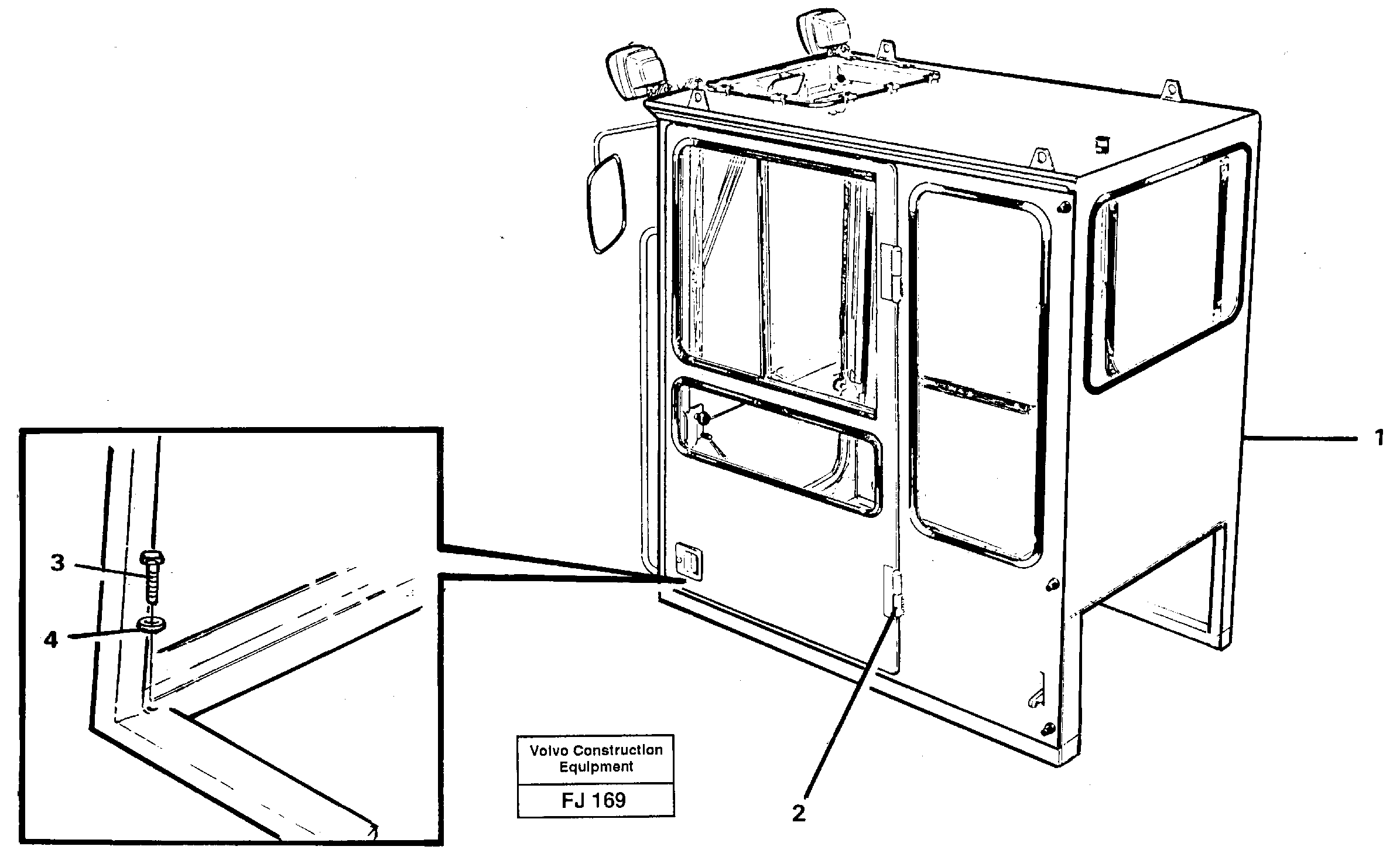 Operator's cab — volvo parts diagram