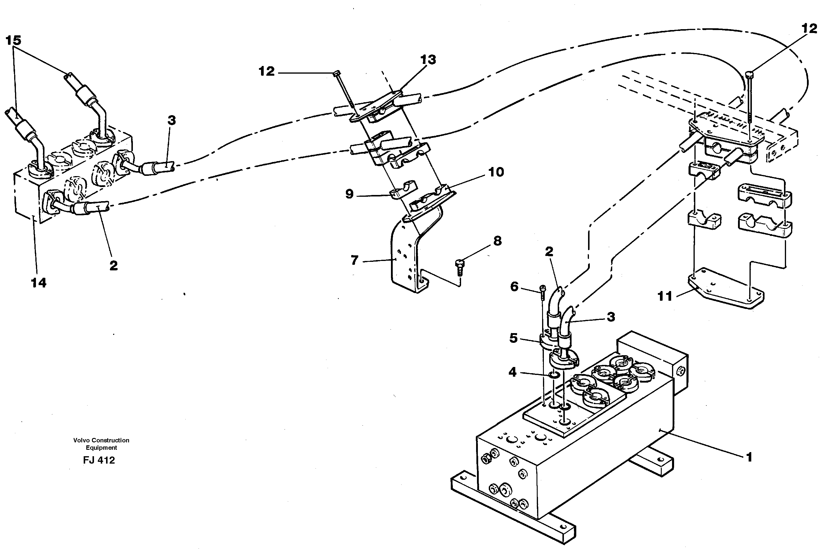 Hydraulic system, bucket — volvo parts diagram