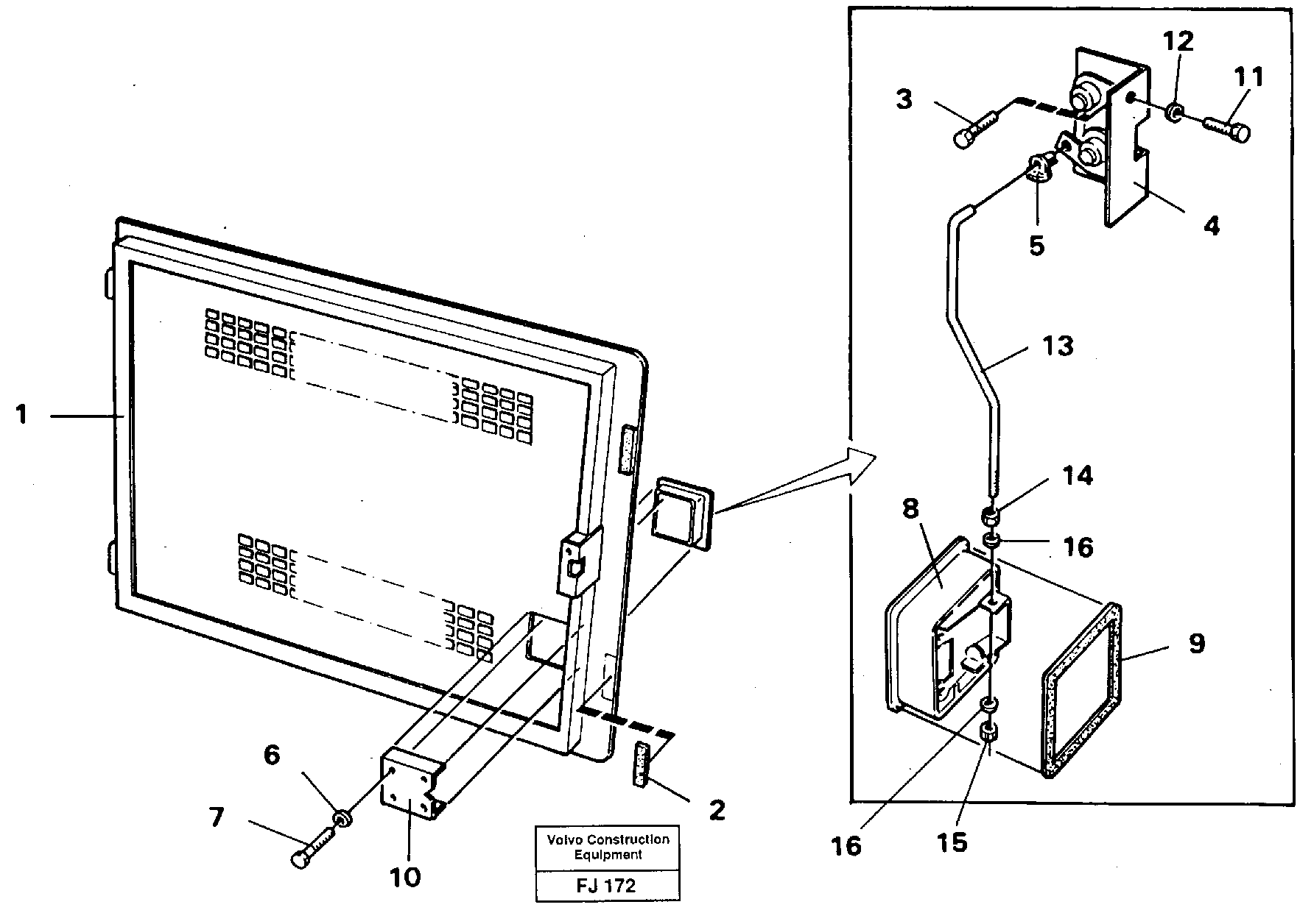 Door, cab elevation — volvo parts diagram