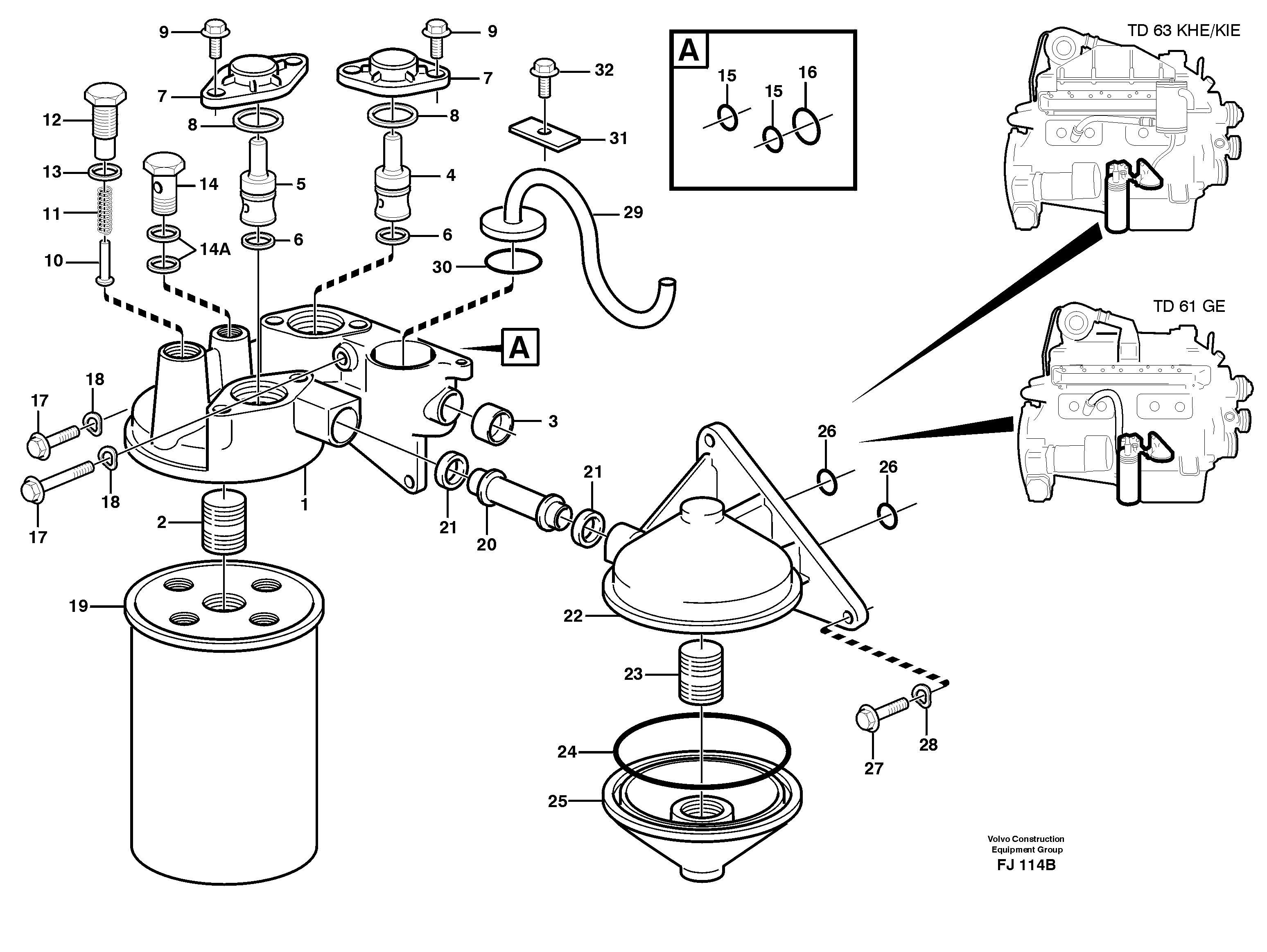 Oil filter — volvo parts diagram