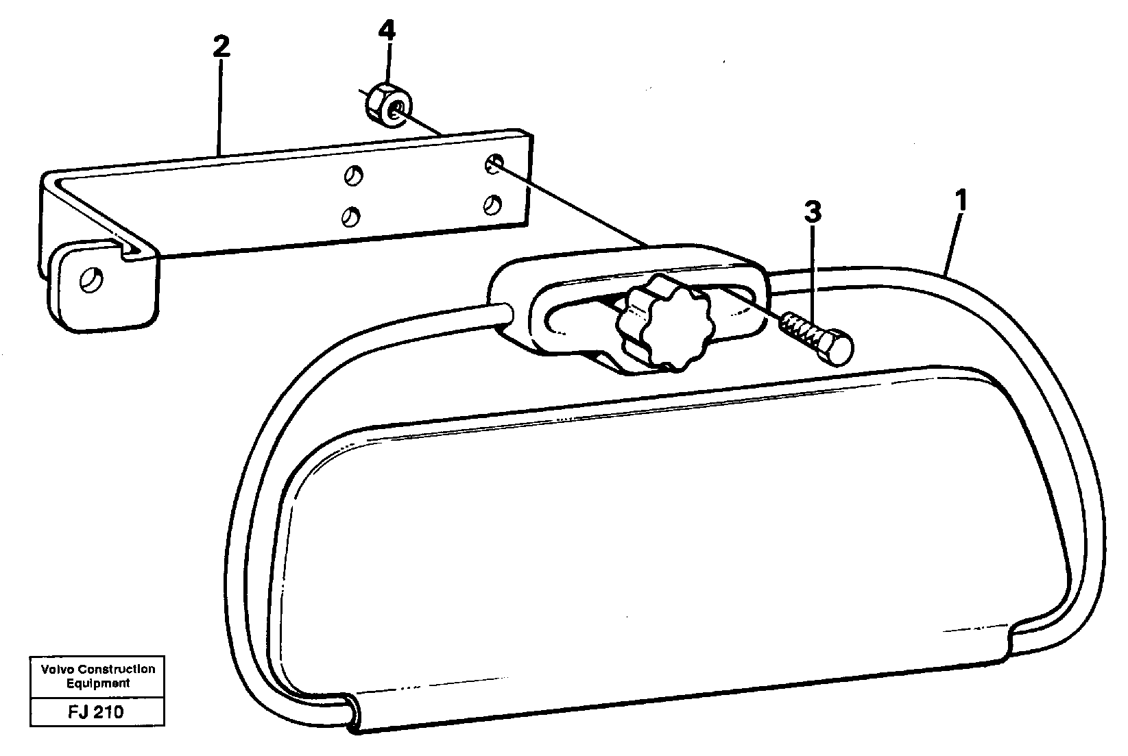Sun visor, interior  14247059,STD SER NO 2321- — volvo parts diagram