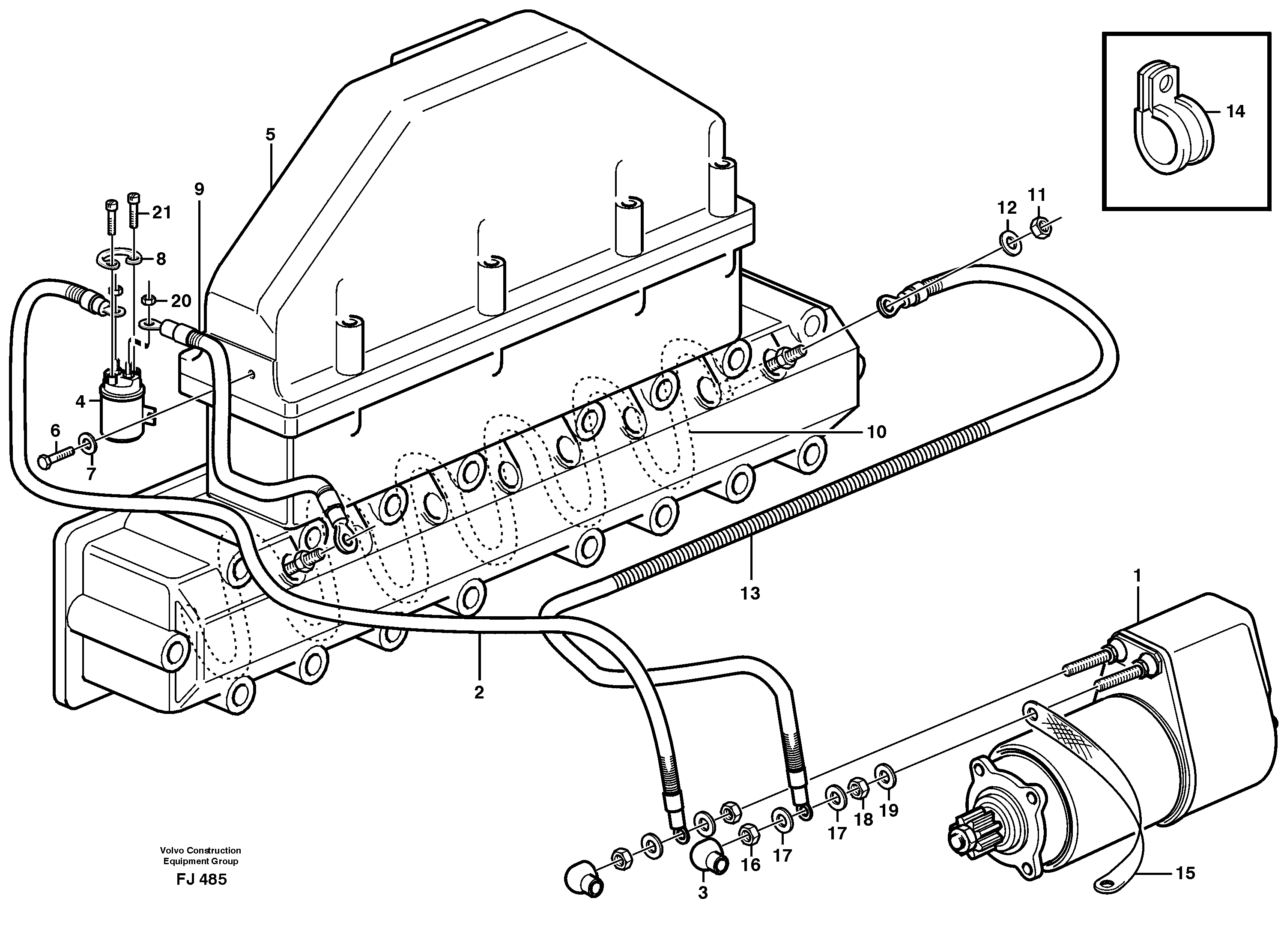 Starter element, assembly  TD 63 KHE — volvo parts diagram
