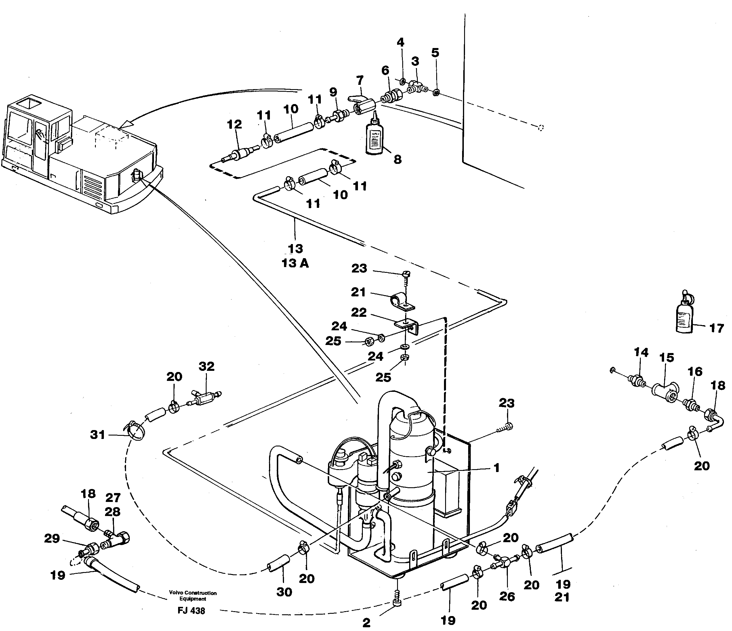 Heater, diesel  SER NO 2317- ,14264206 — volvo parts diagram