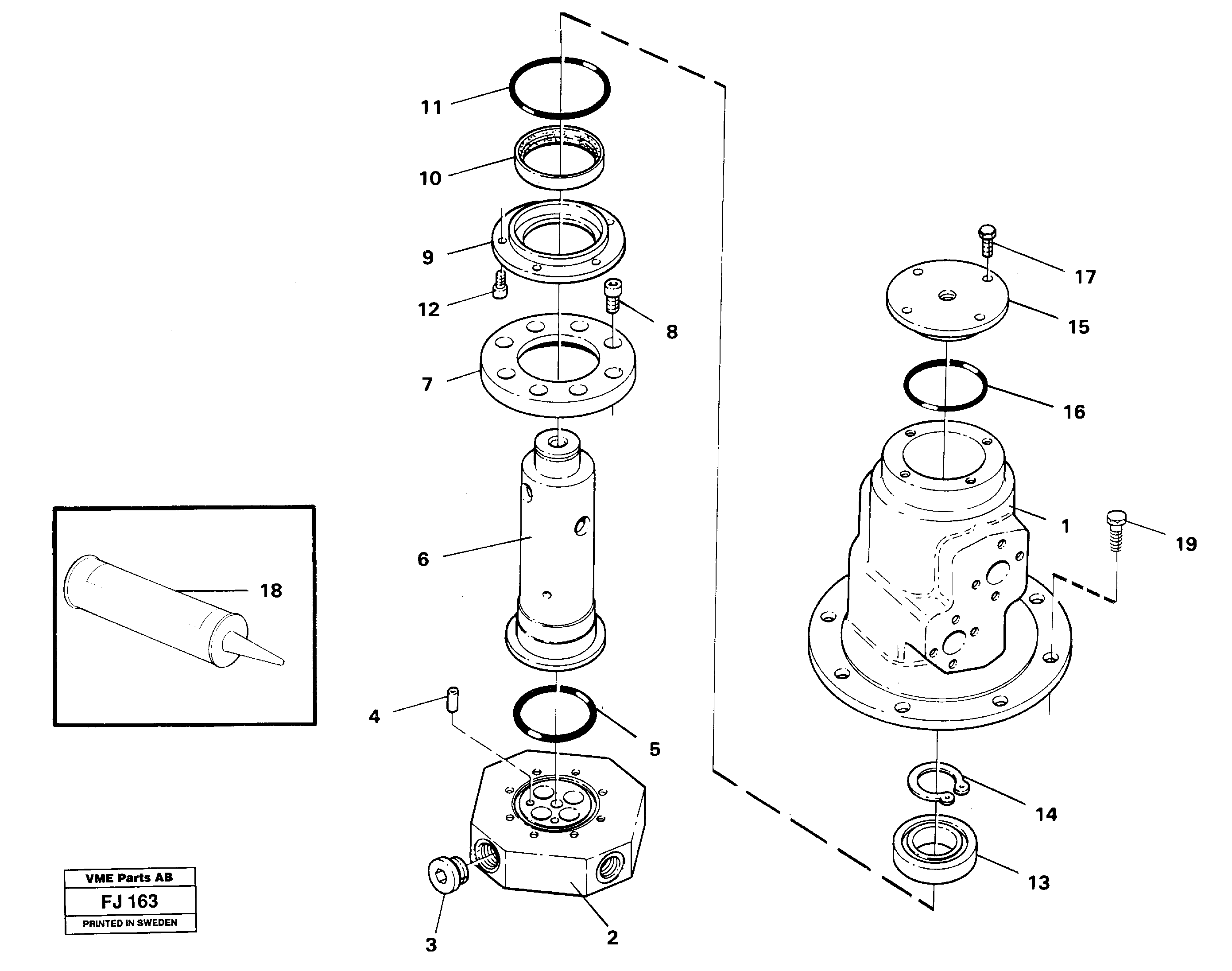 Turning joint — volvo parts diagram