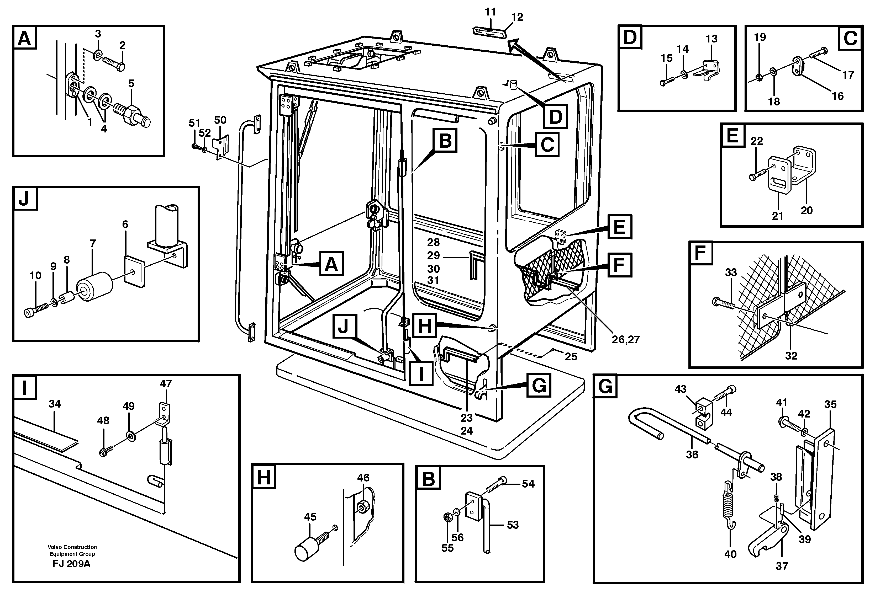 Interior components — volvo parts diagram