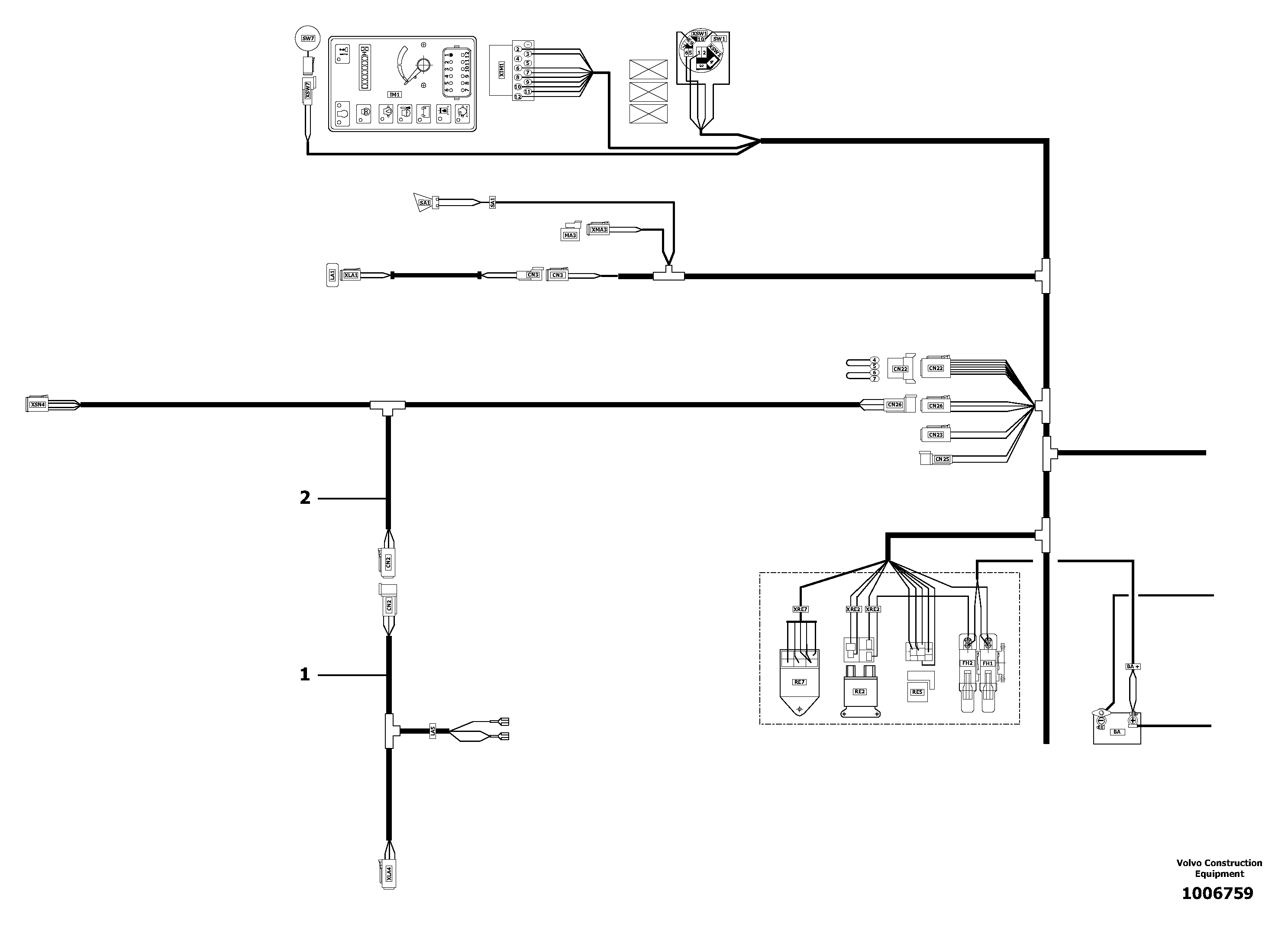 Electrical system / Canopy — volvo parts diagram