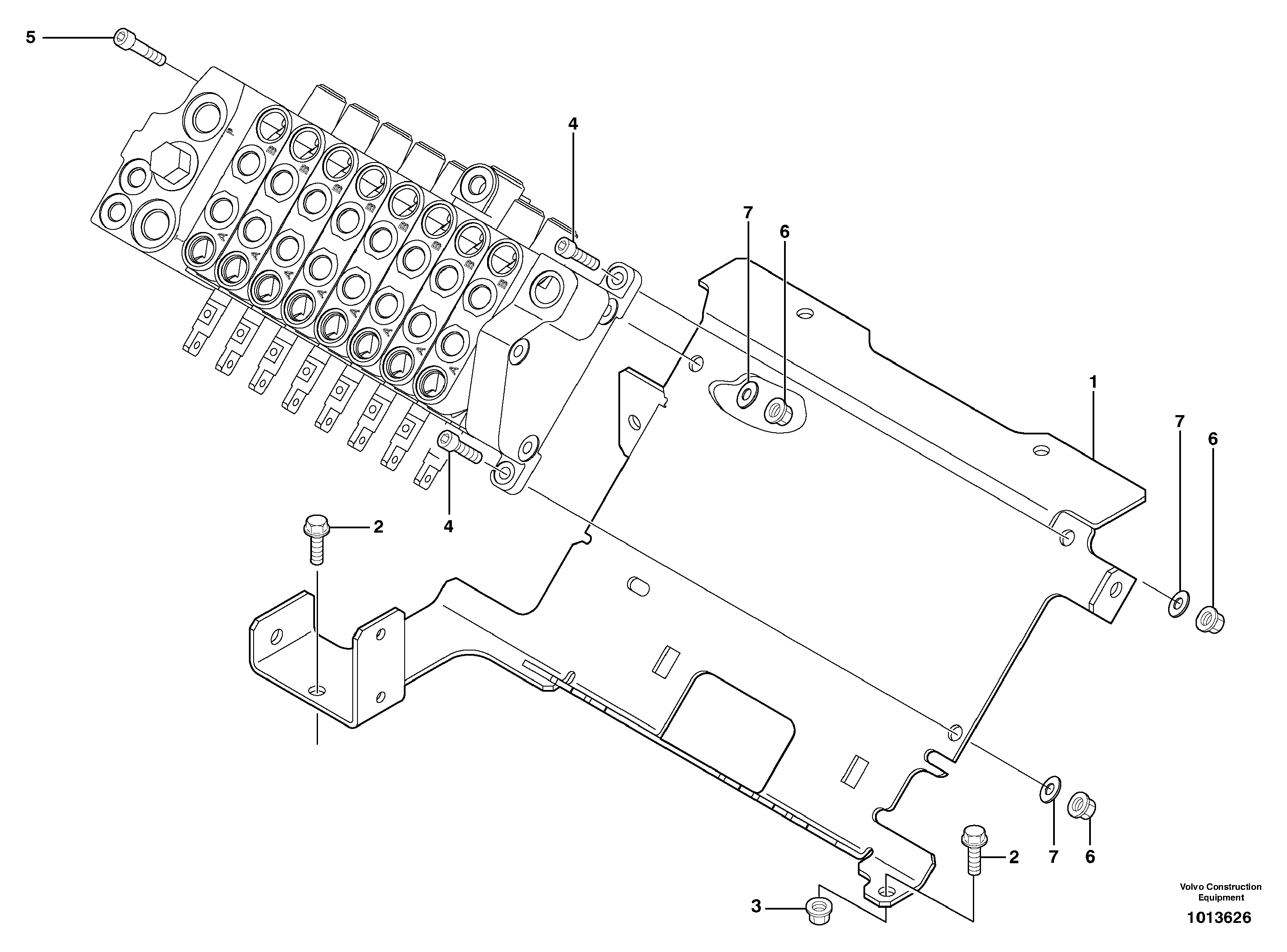 Main valve assembly with fitting parts — volvo parts diagram