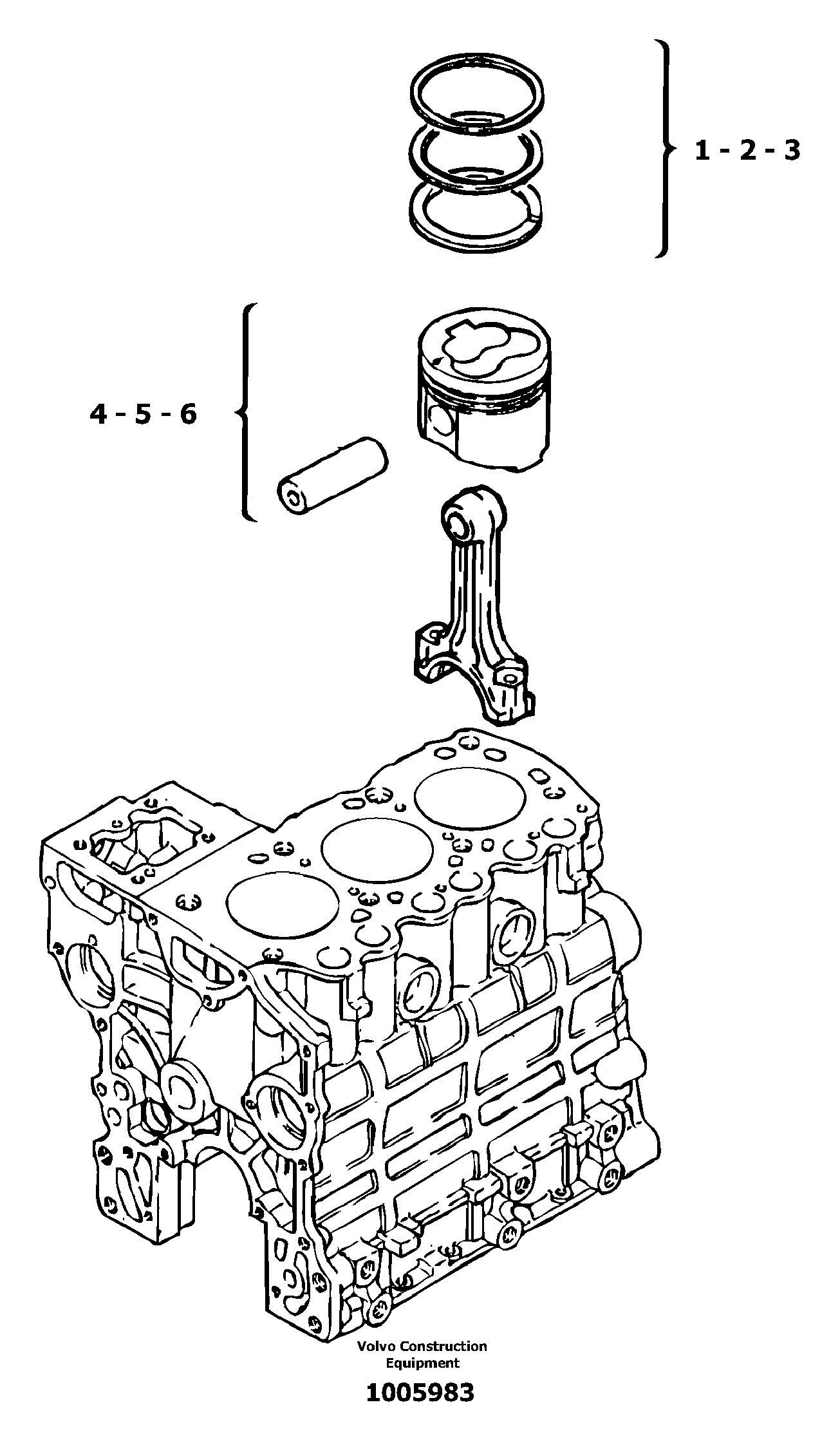 Pistons  L3E-W265ESB — volvo parts diagram