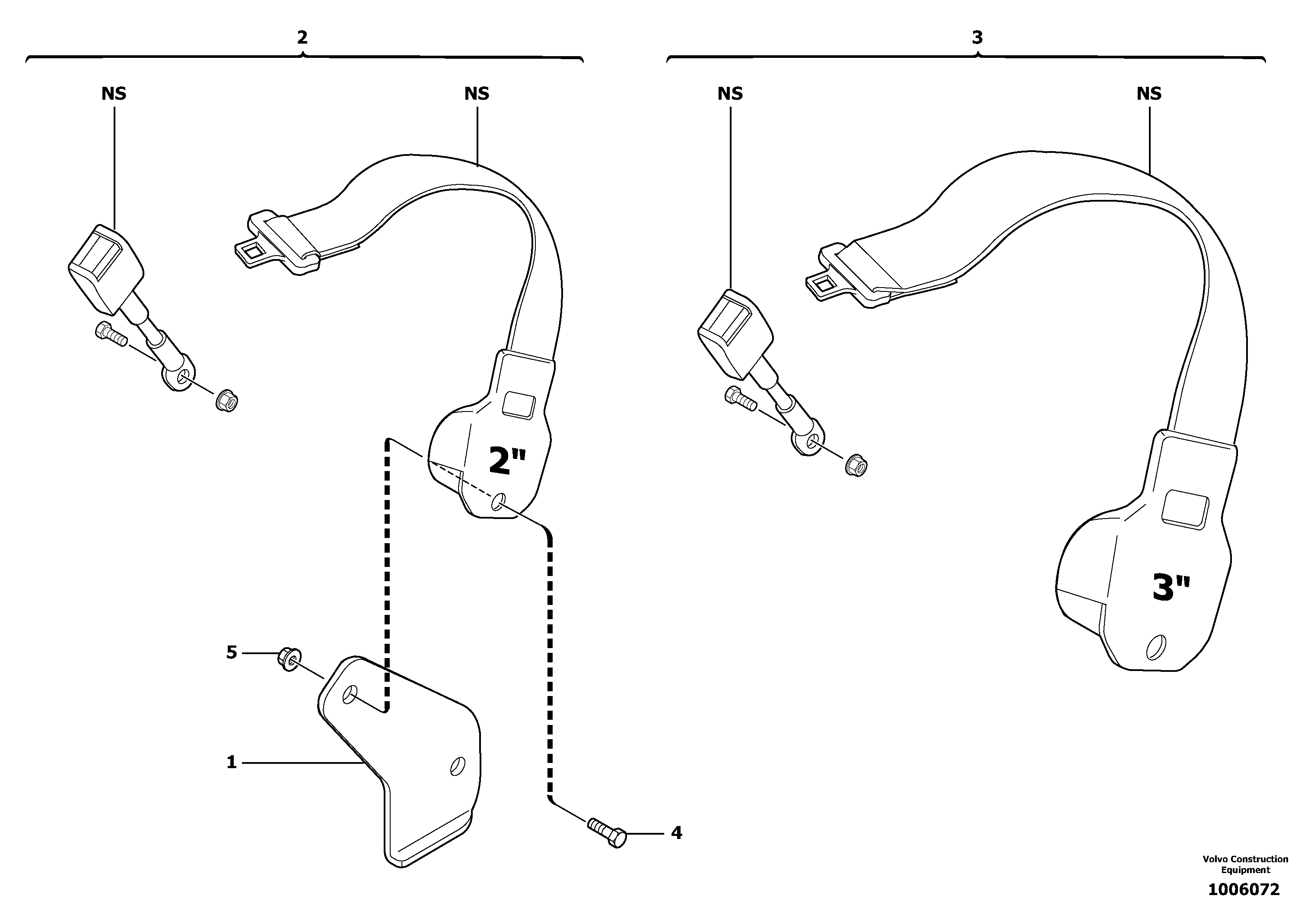 Safety belt — volvo parts diagram