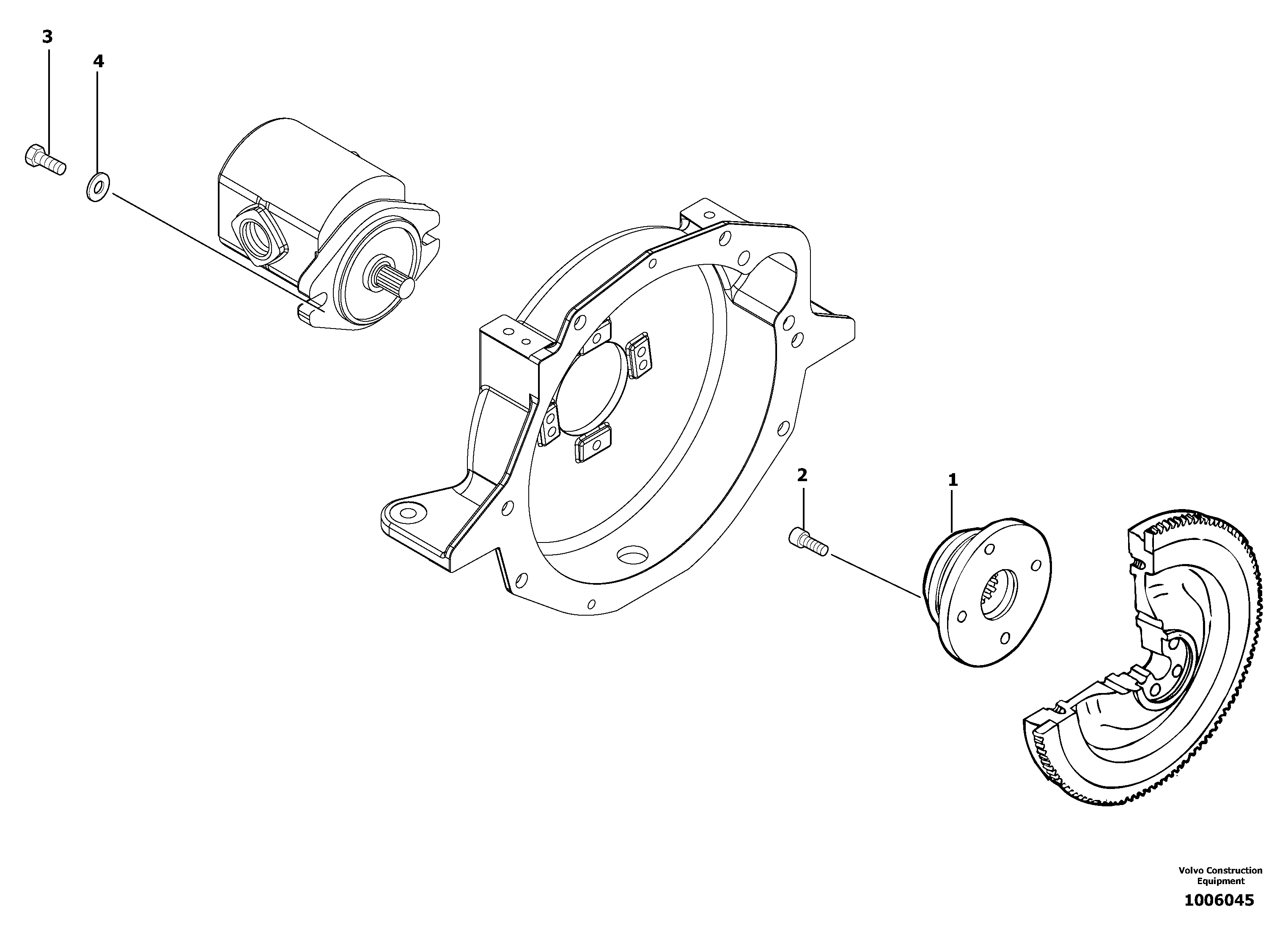 Engine coupling / hydraulic pump — volvo parts diagram