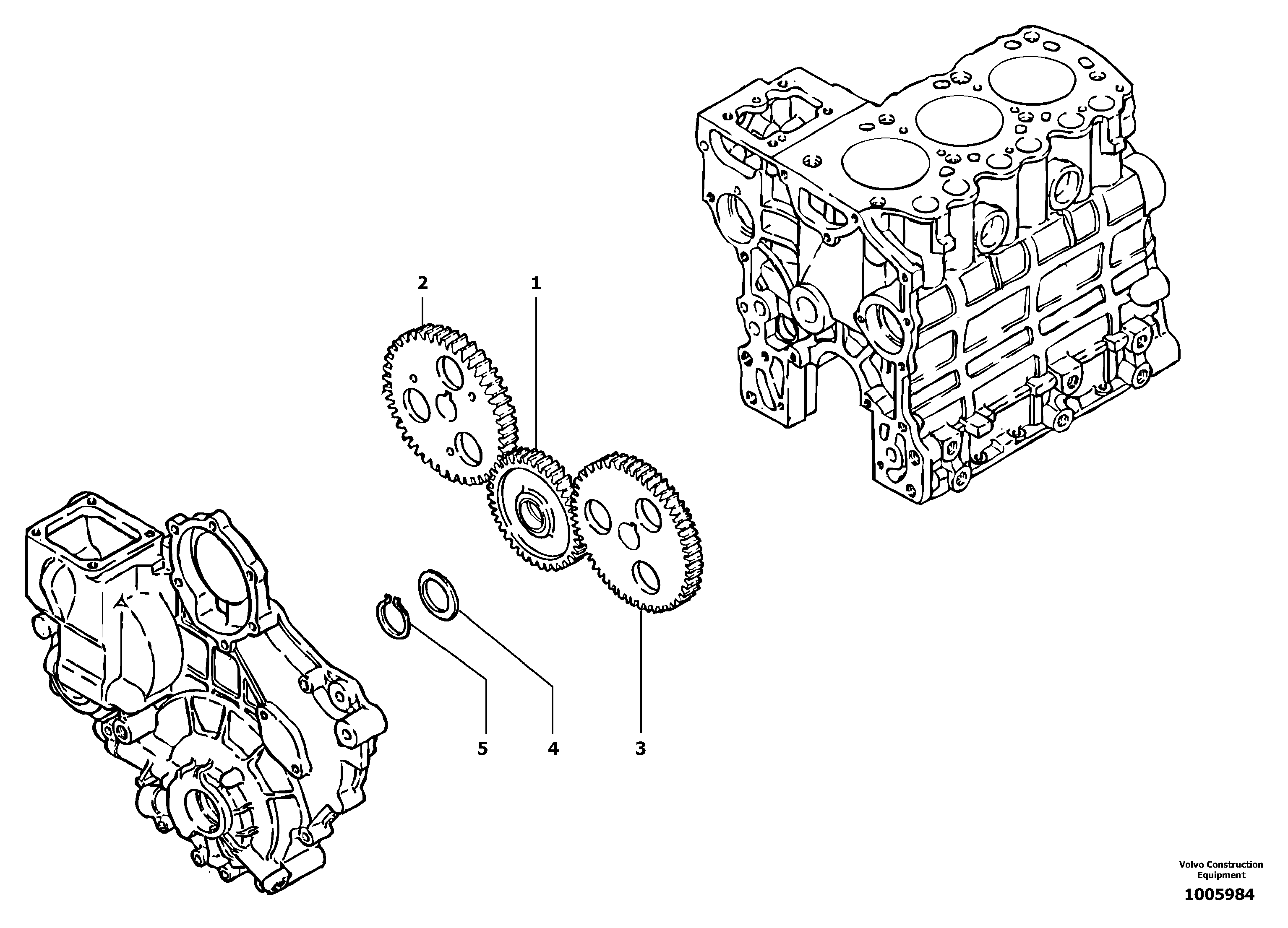Timing gears — volvo parts diagram