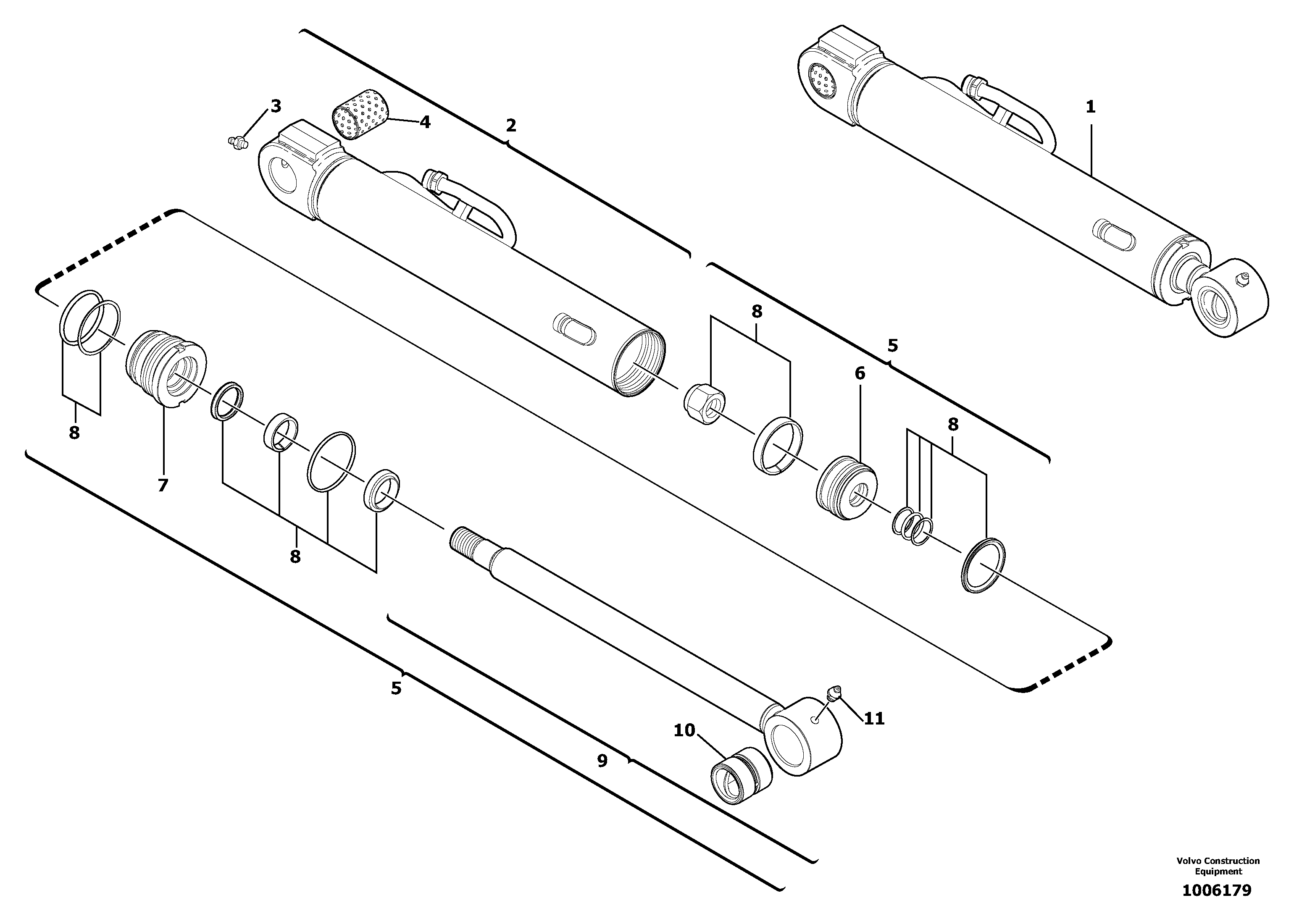 Bucket cylinder — volvo parts diagram