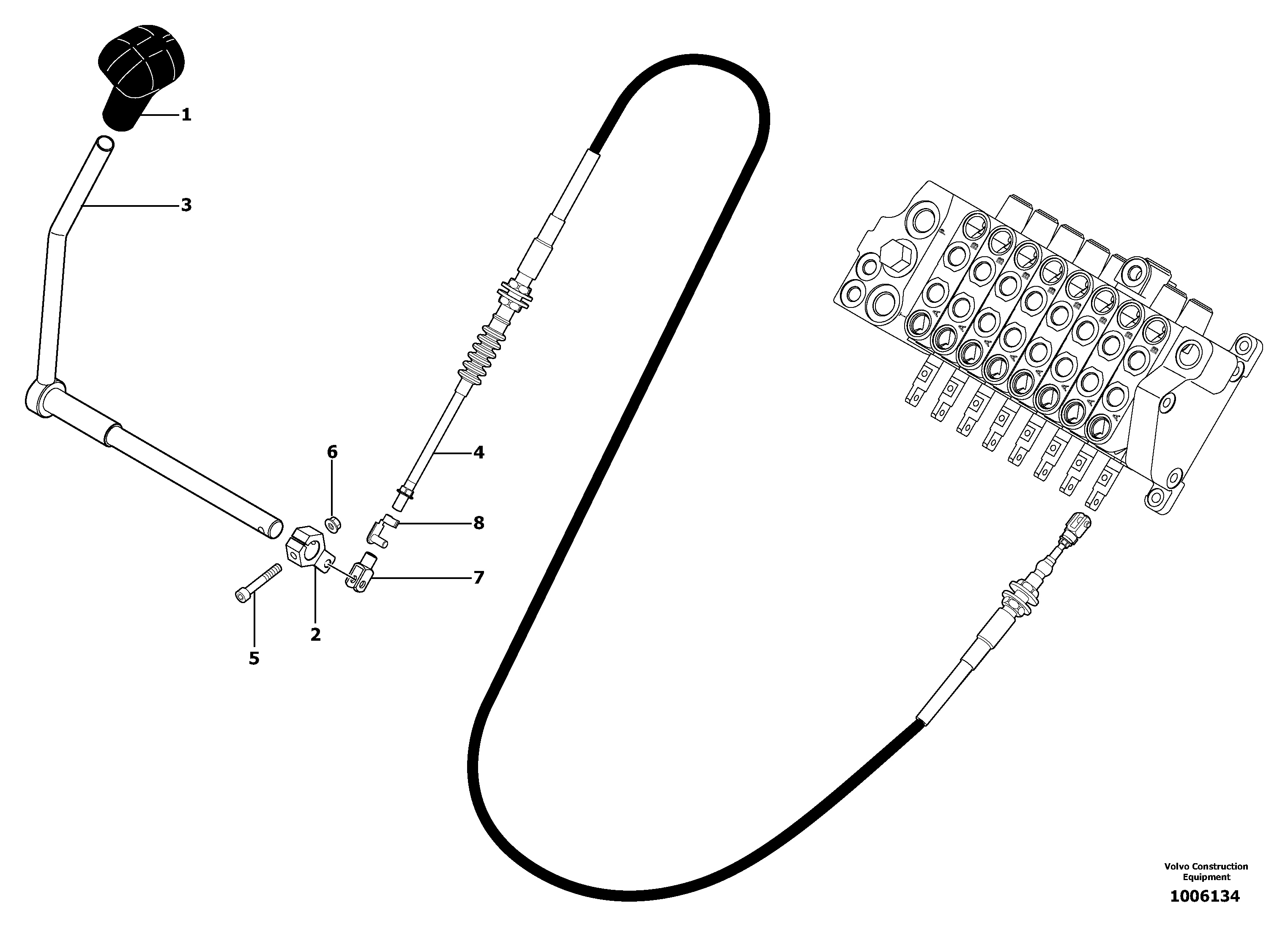 Control lever : dozer blade — volvo parts diagram