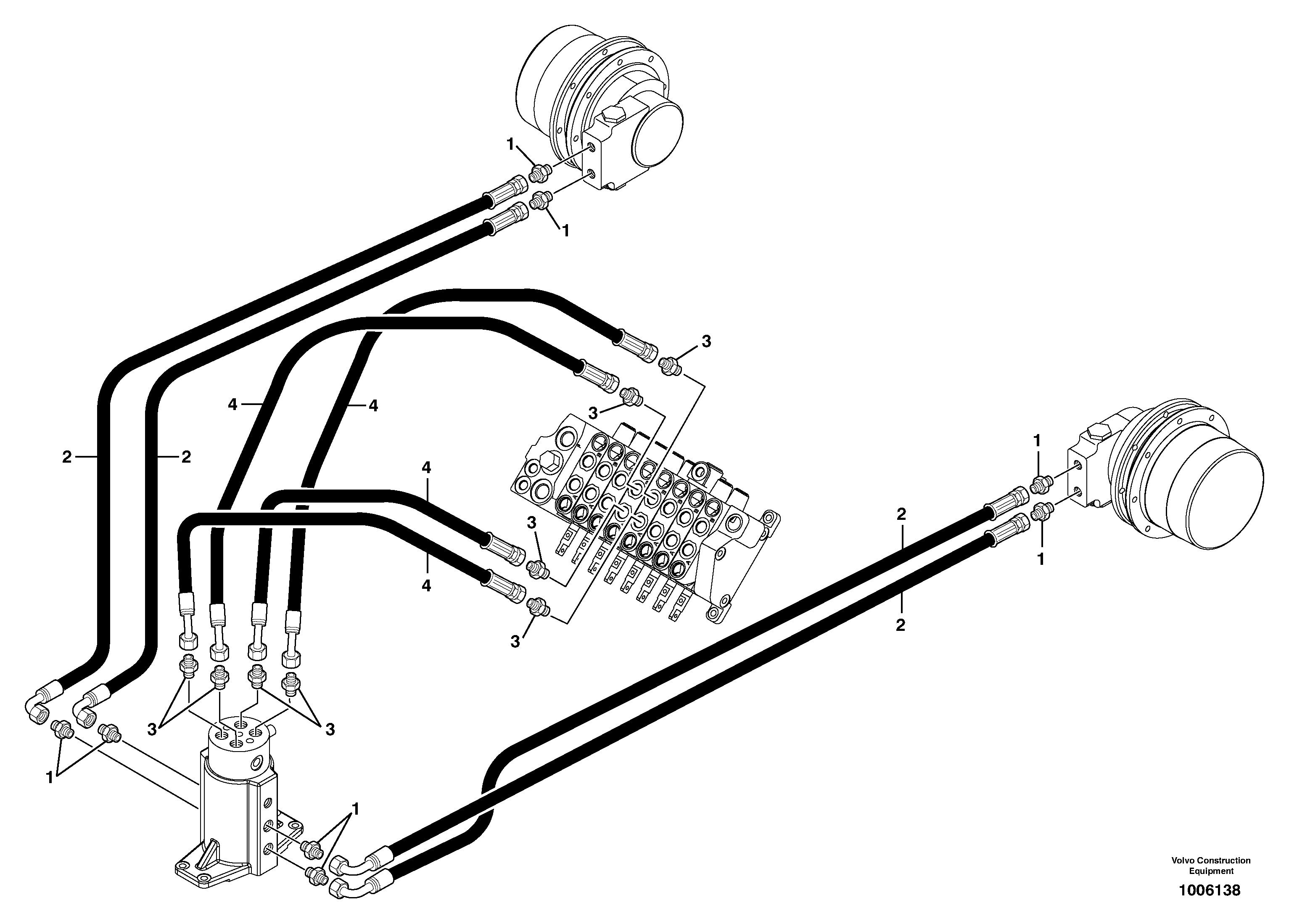 Hydr. circuit. ( travelling ) — volvo parts diagram
