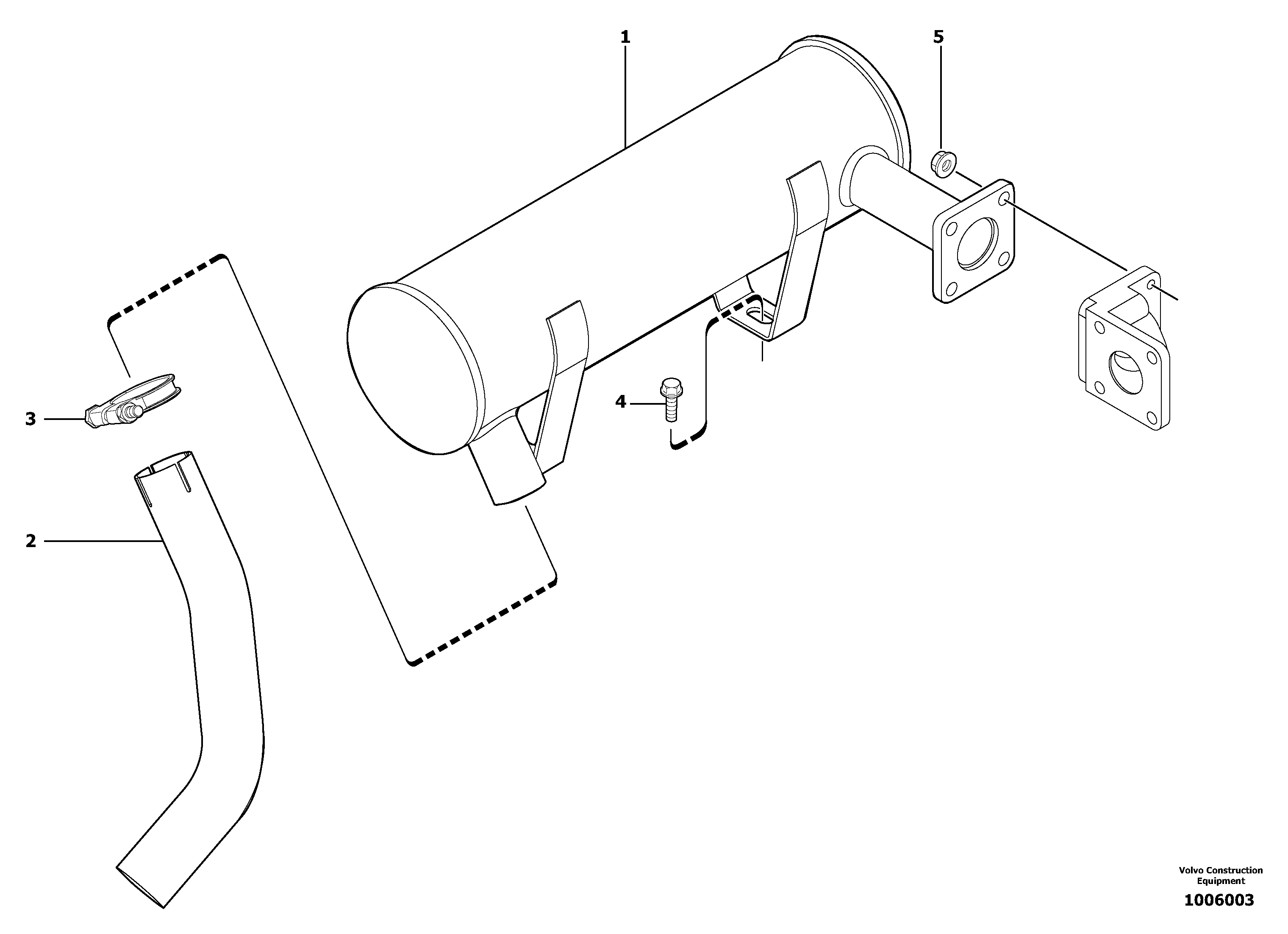 Muffler — volvo parts diagram