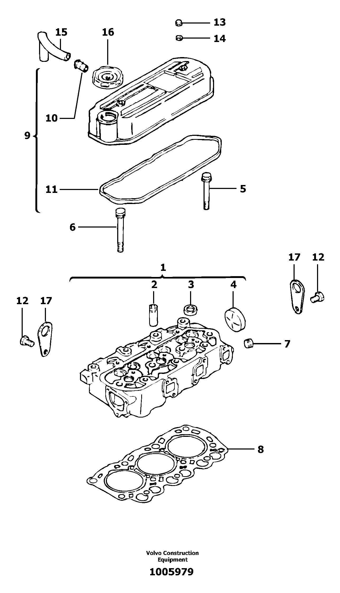 Cylinder head — volvo parts diagram