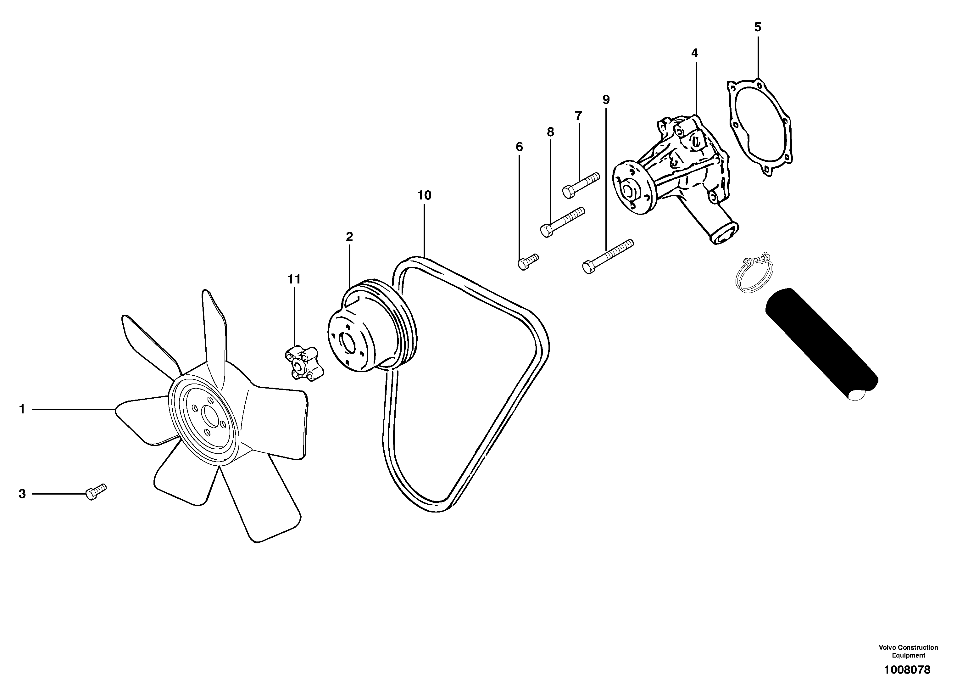 Water pump — volvo parts diagram