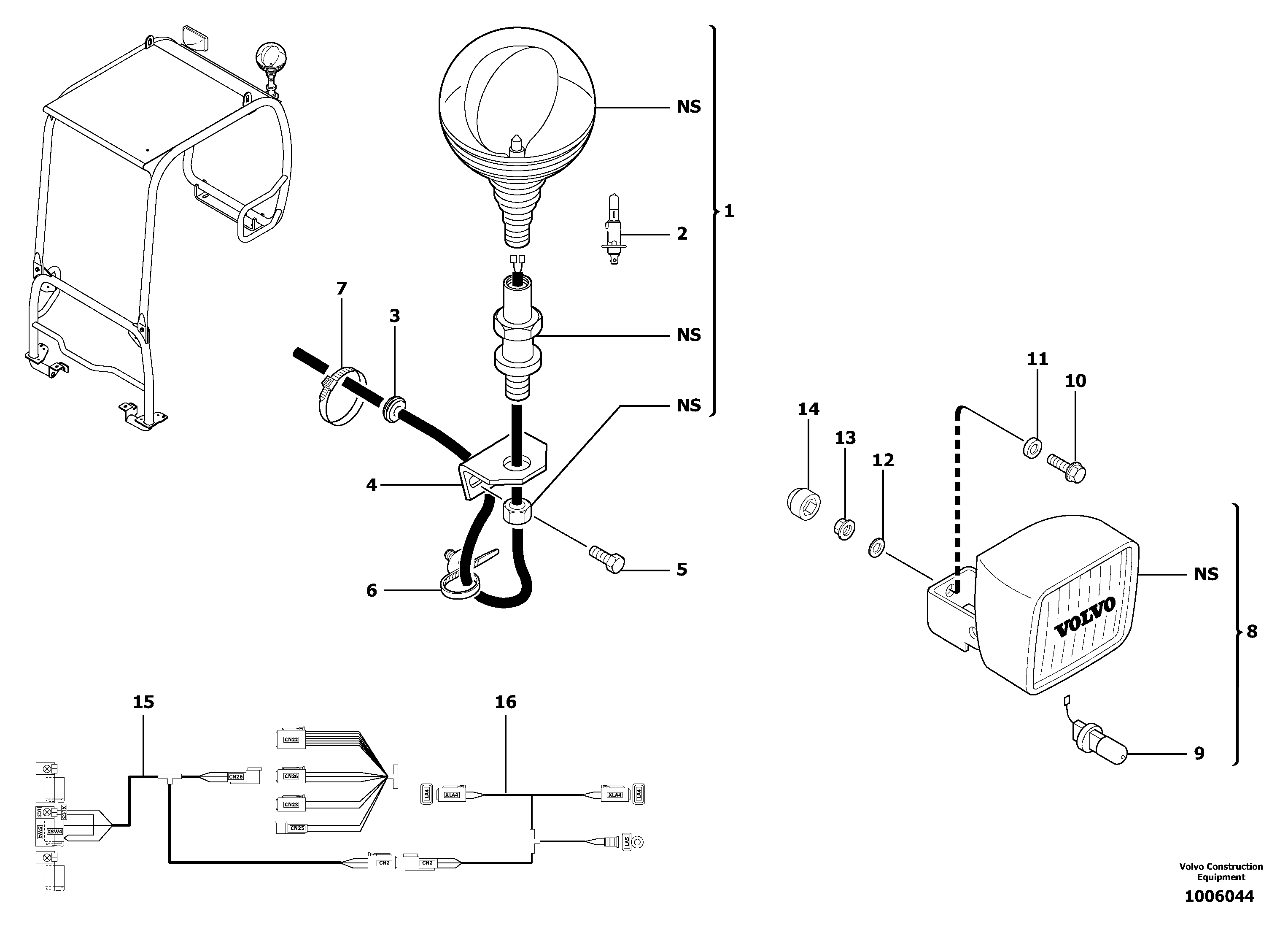 Flashing light — volvo parts diagram