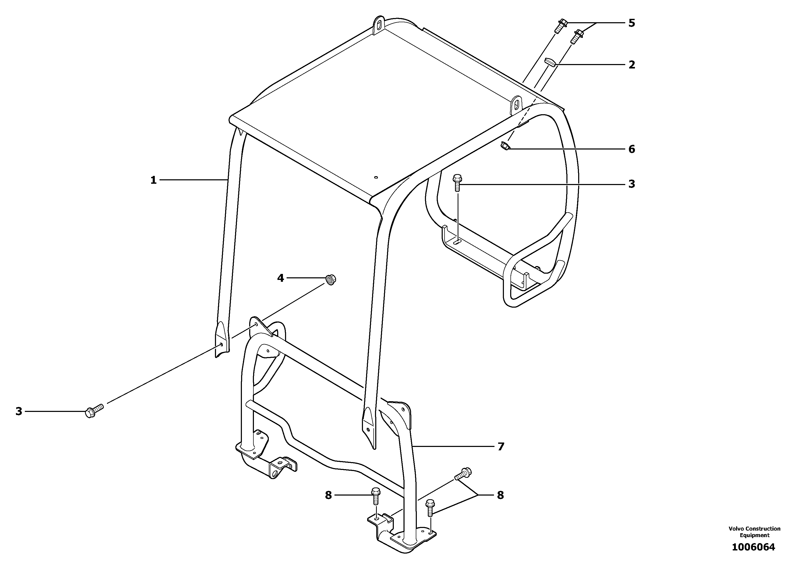 Canopy — volvo parts diagram