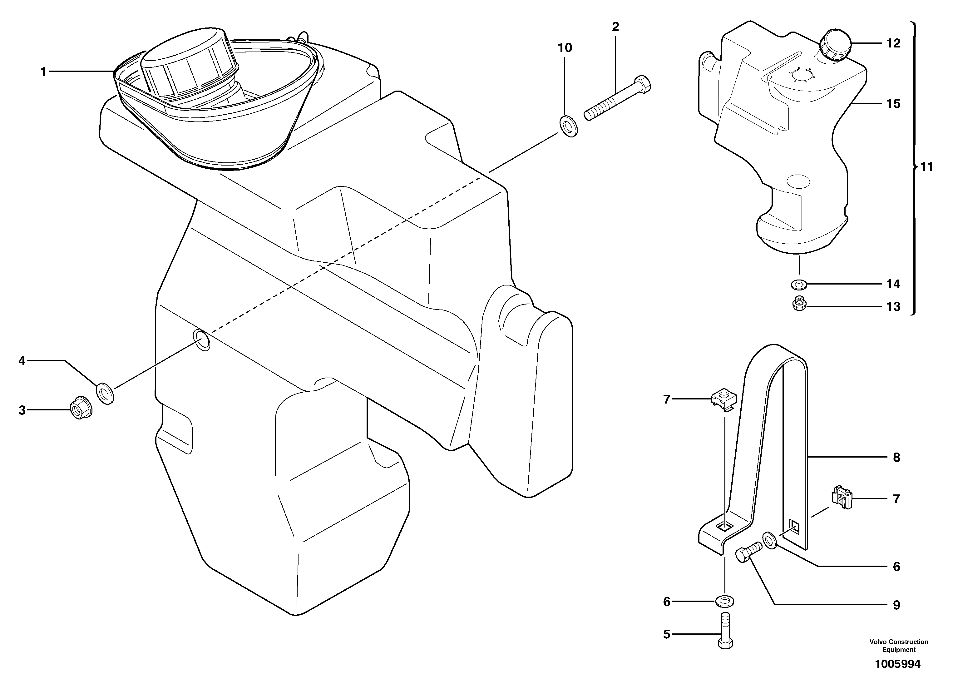 Gas-oil tank — volvo parts diagram