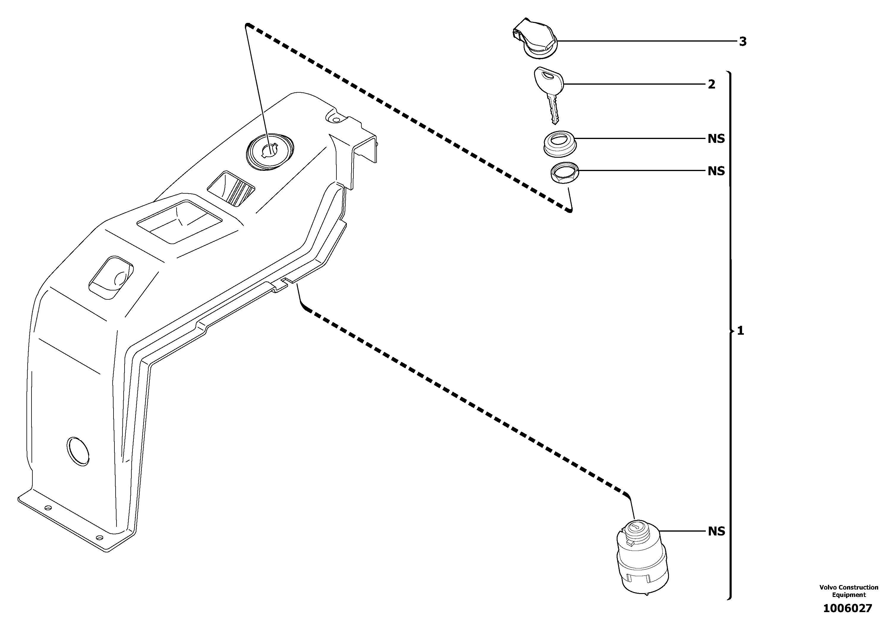 Starting and preheating switch — volvo parts diagram