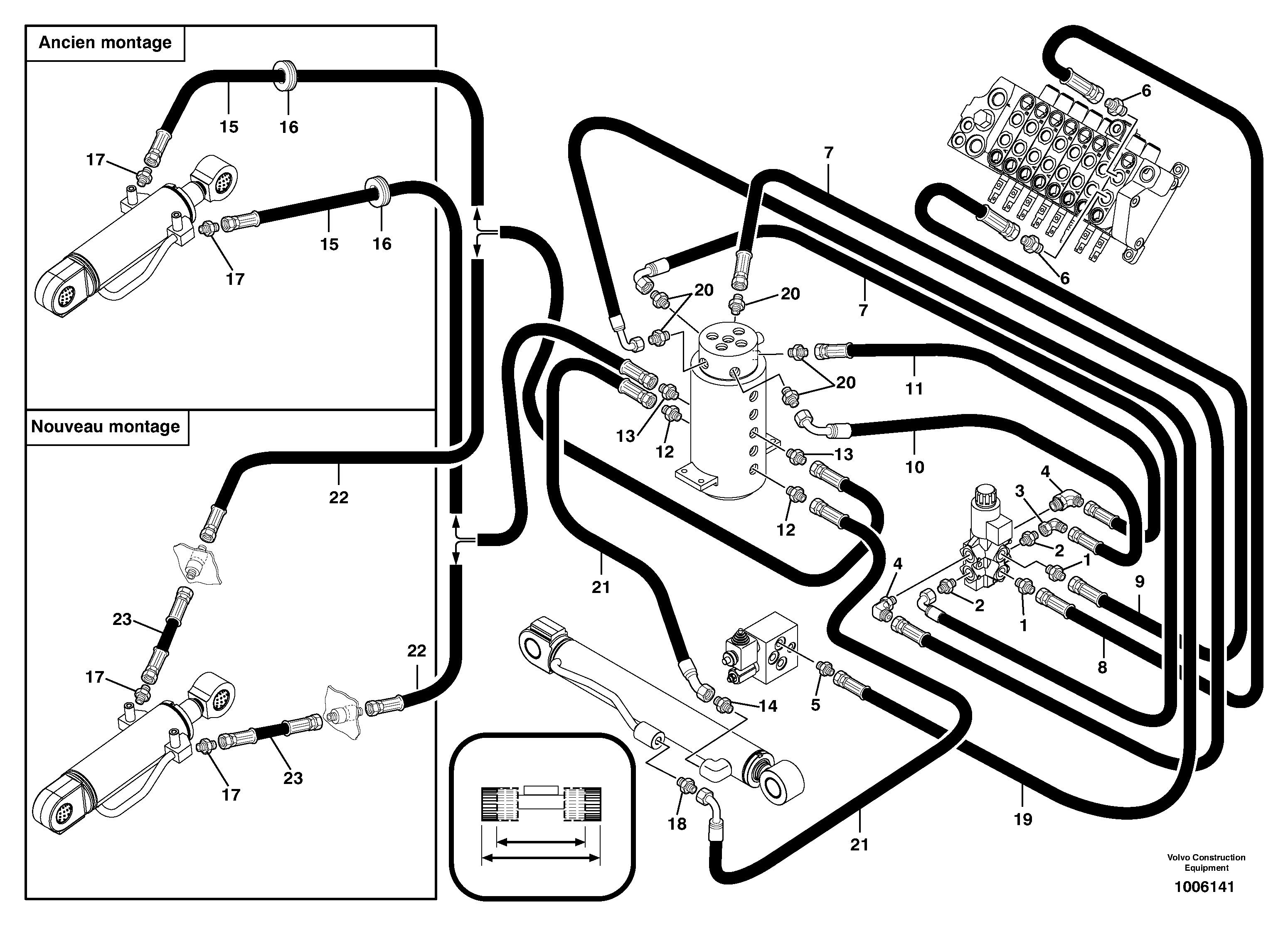 Hydr. circuit. ( dozer blade ) variable track — volvo parts diagram
