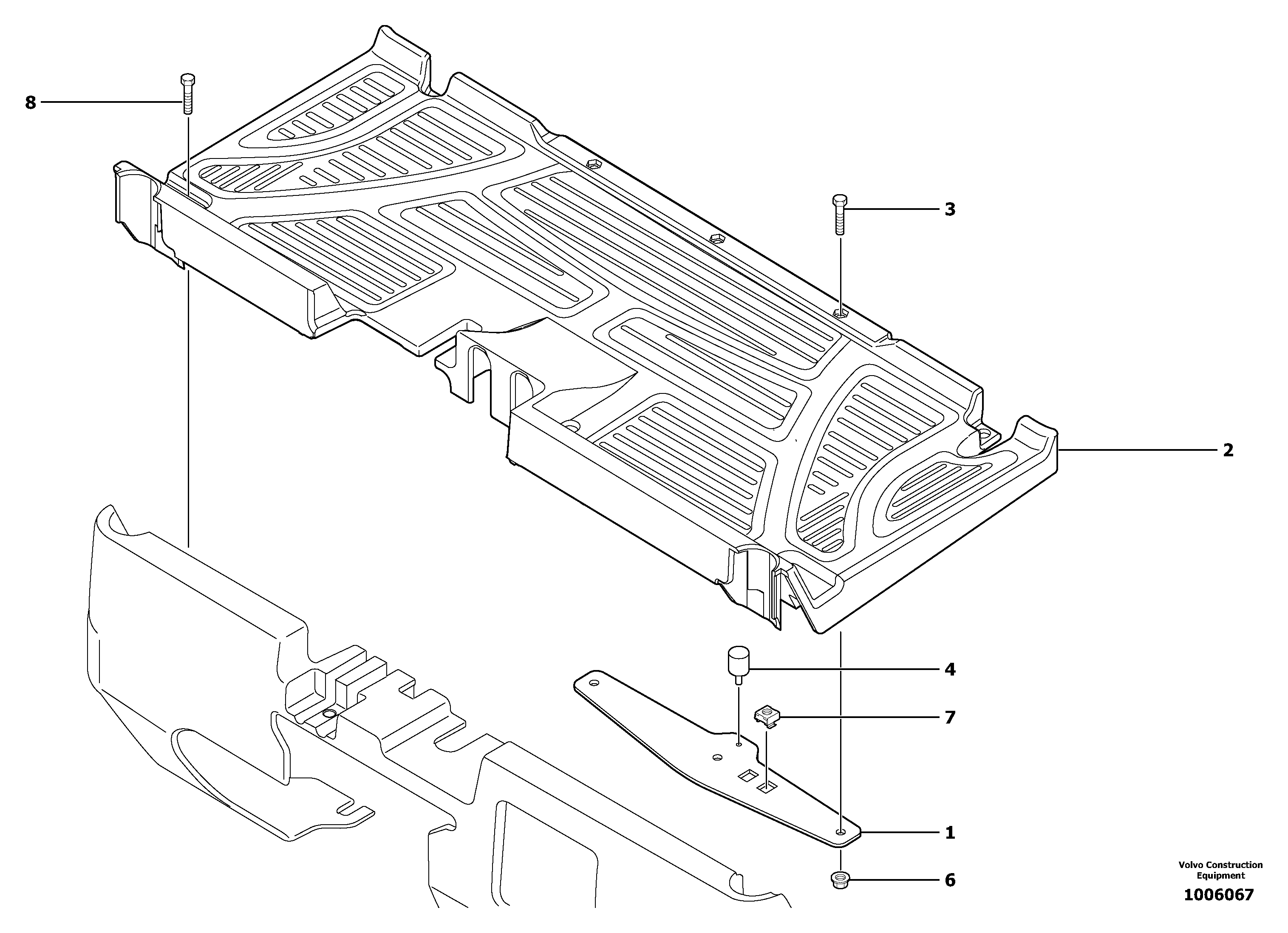 Cabin floor — volvo parts diagram