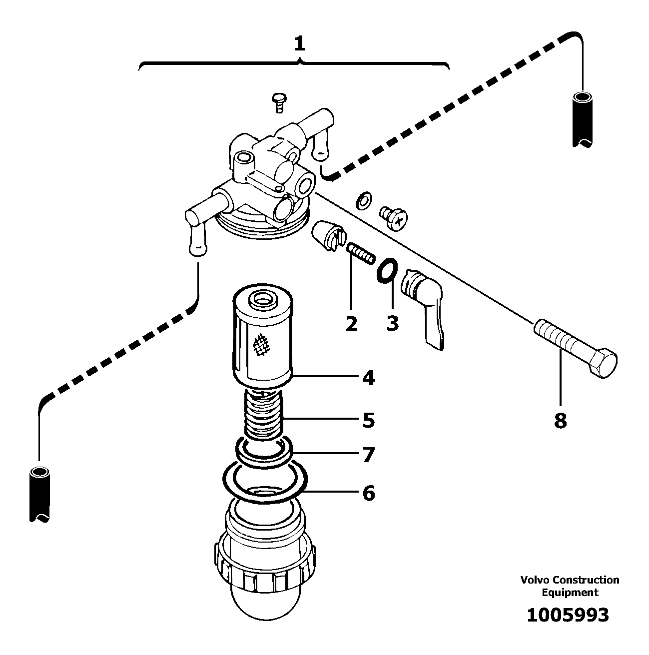 Sediment bowl — volvo parts diagram