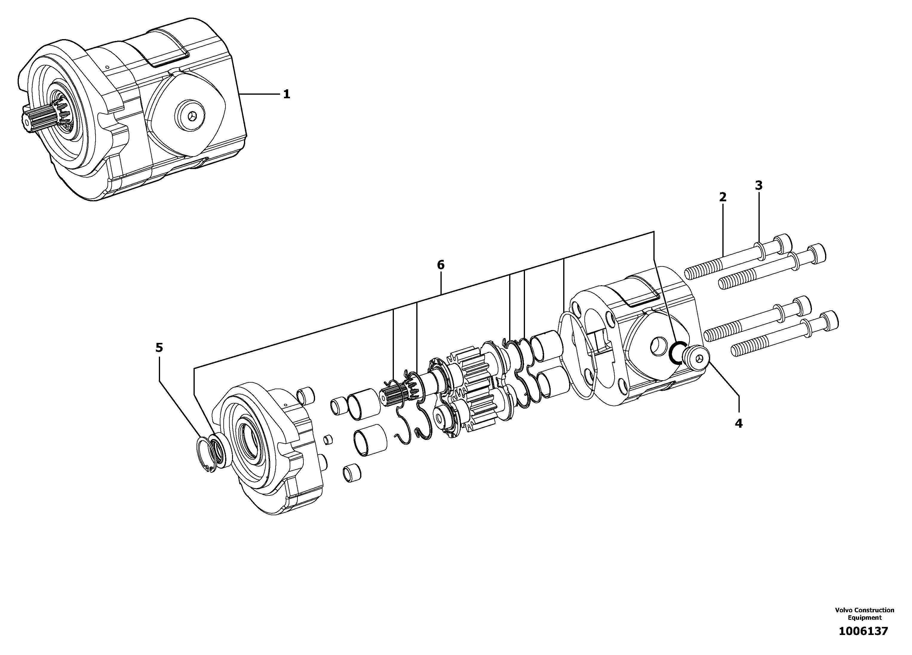 Hydraulic pump — volvo parts diagram
