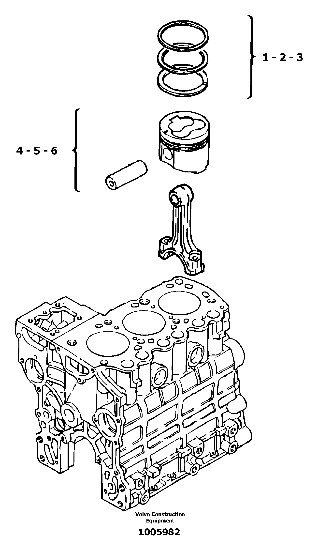 Pistons  L3E2-65ESB — volvo parts diagram