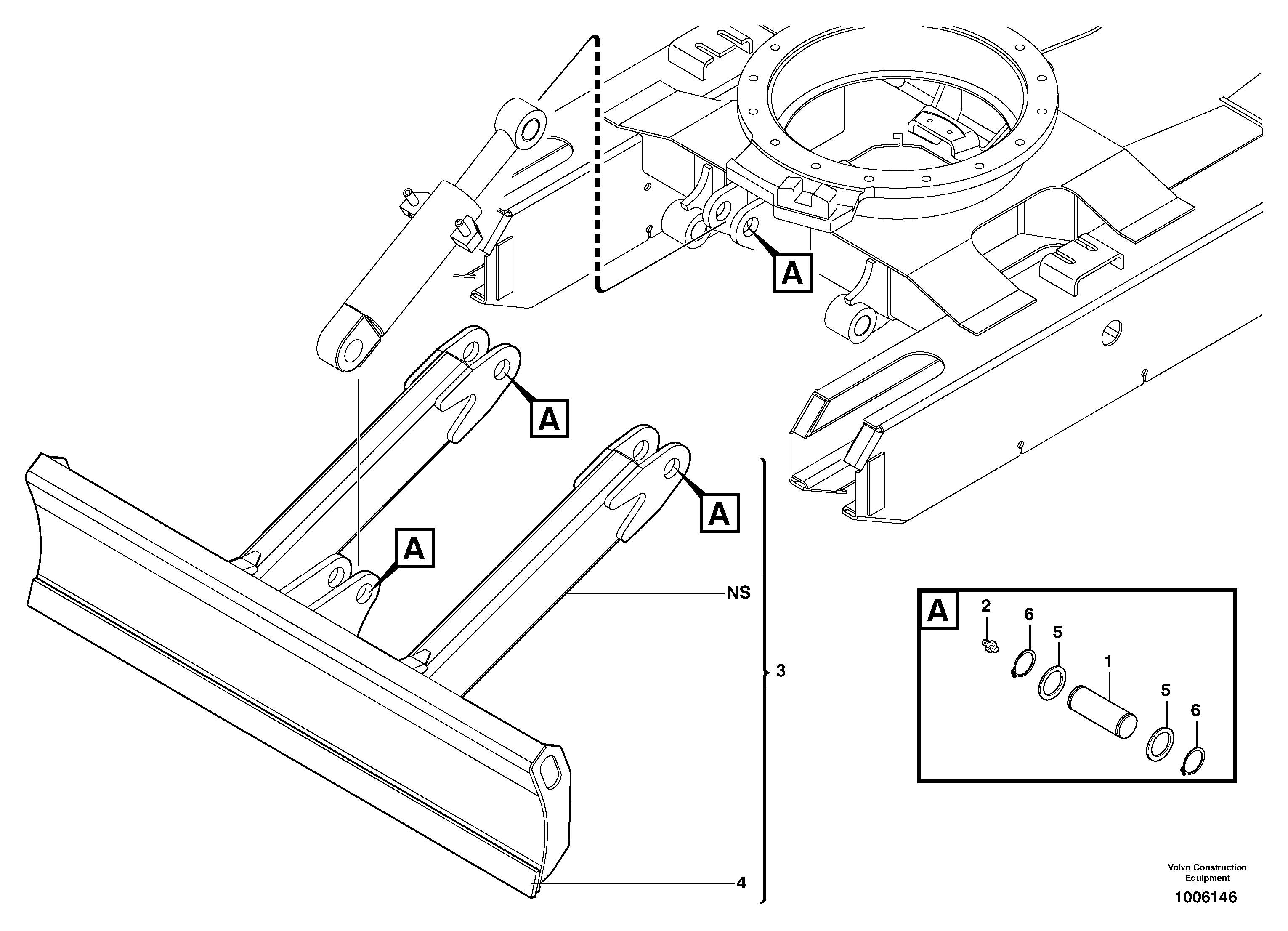 Dozer blade — volvo parts diagram