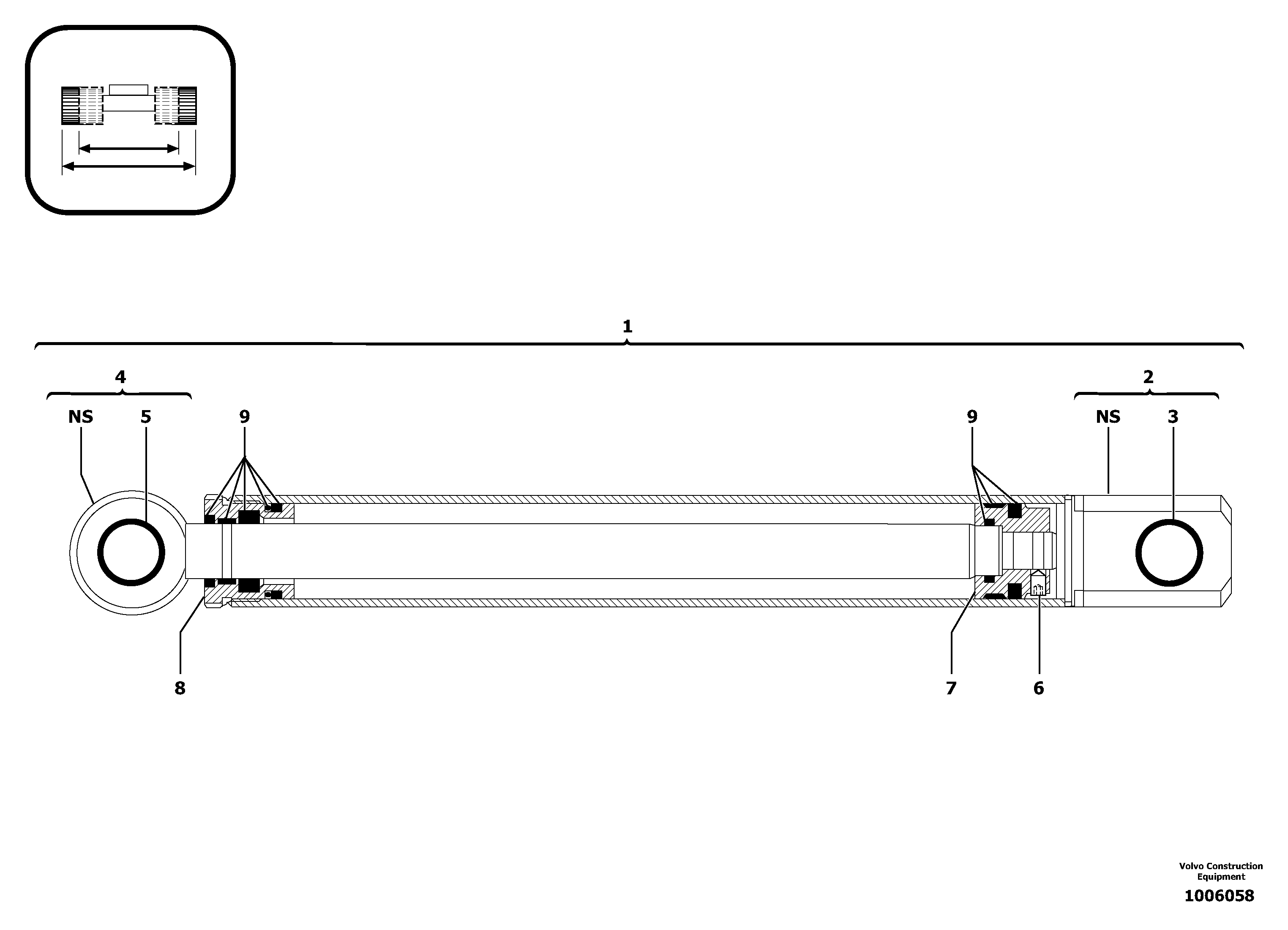 Variable track cylinder — volvo parts diagram
