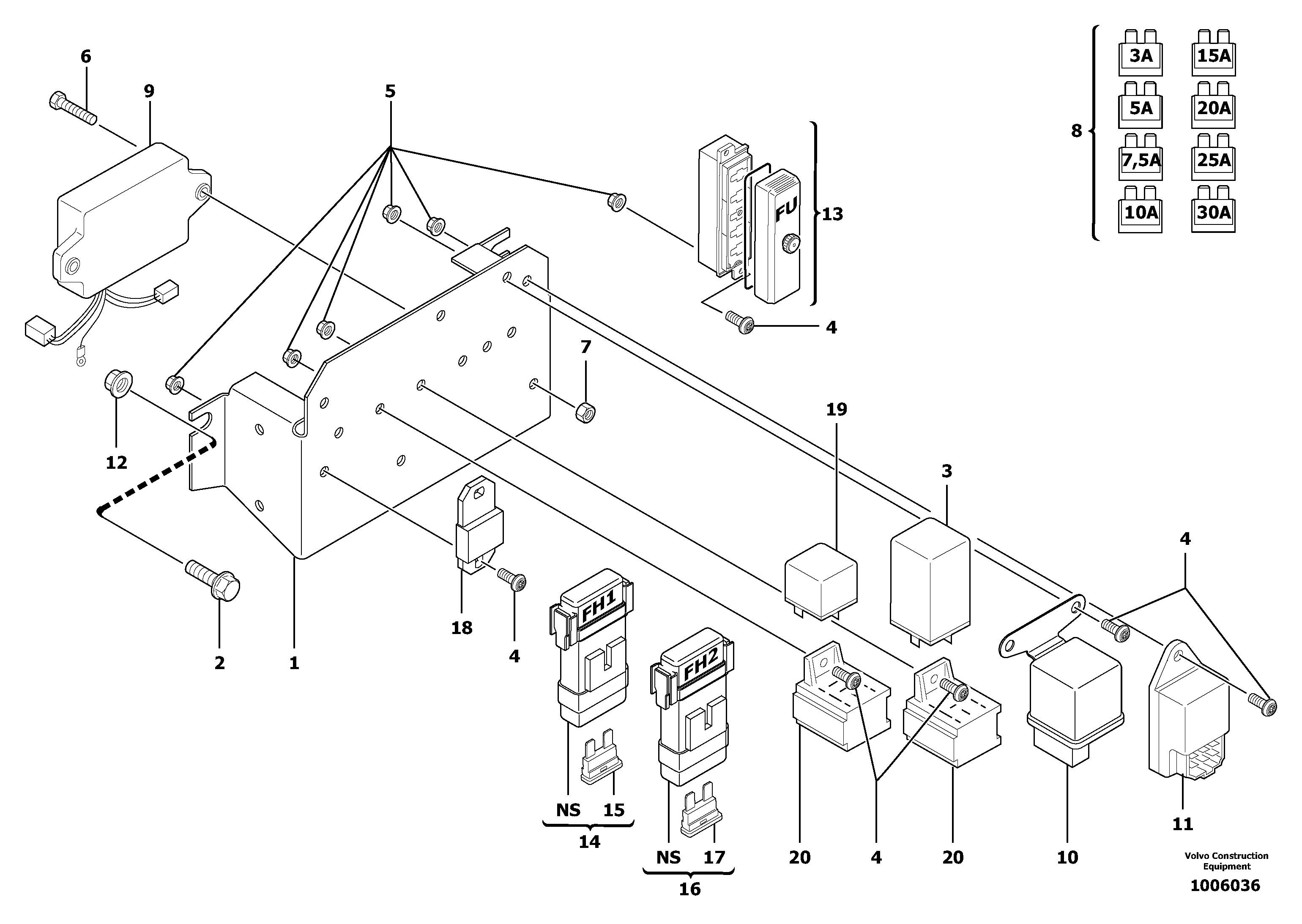 Electrical equipment / without Puma — volvo parts diagram