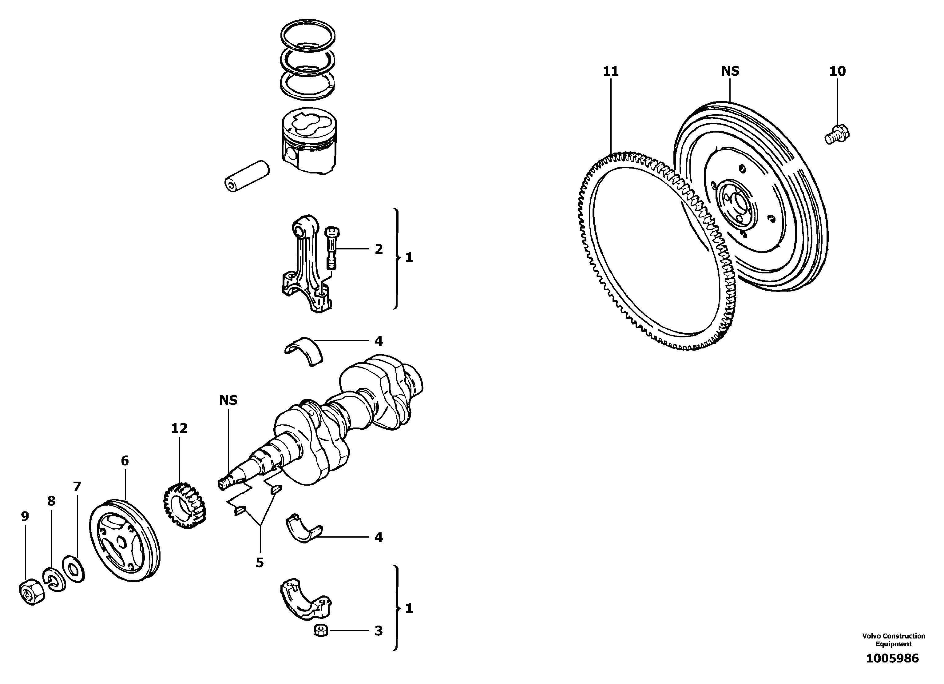 Connecting rods — volvo parts diagram
