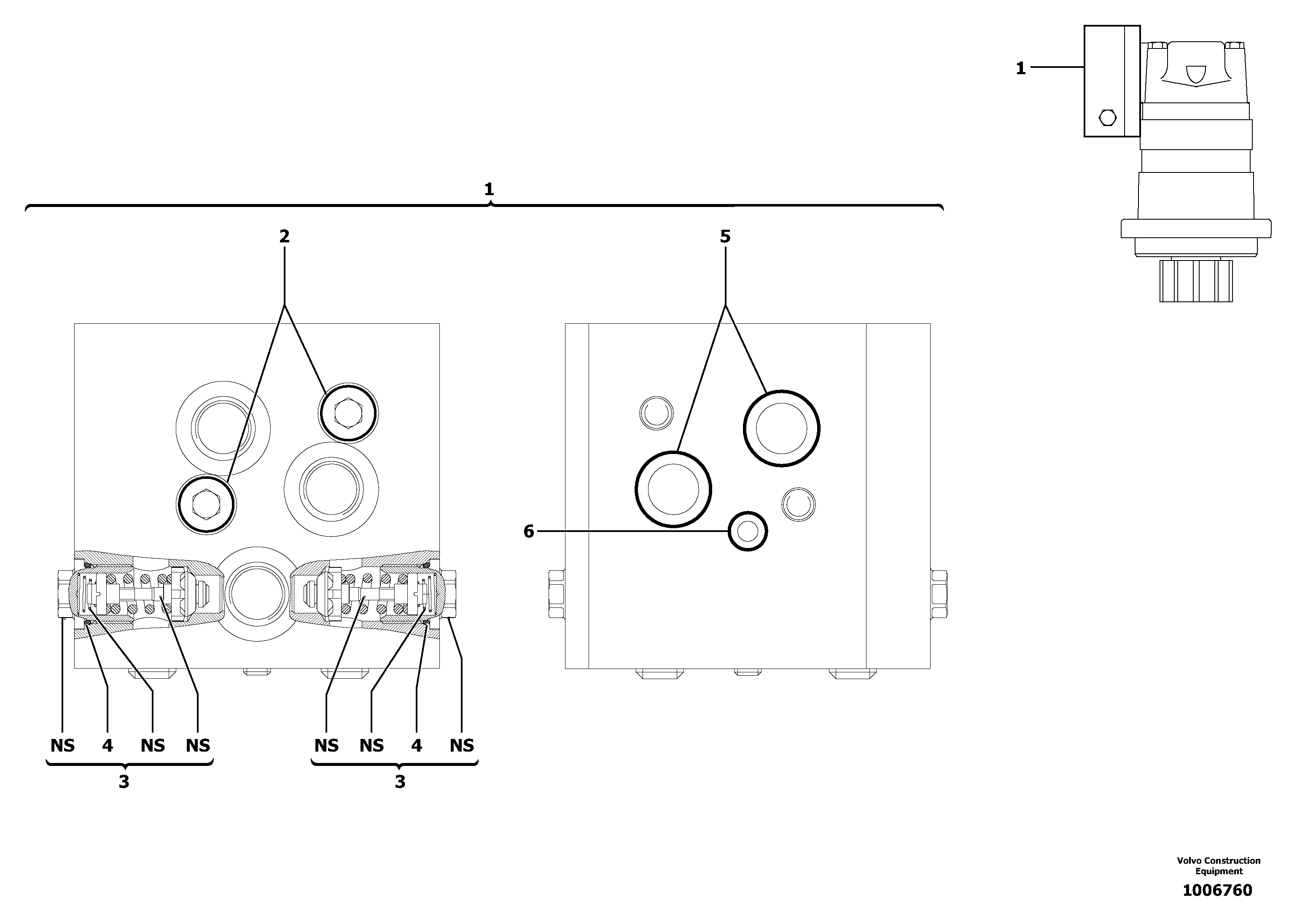 Balancing valve ( slewing ) — volvo parts diagram