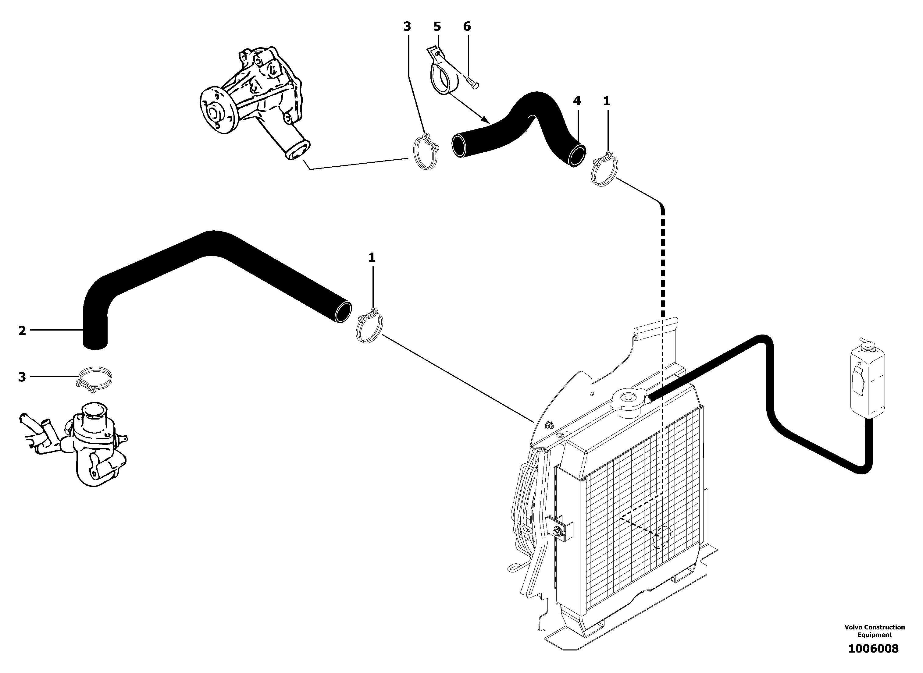 Cooling circuit — volvo parts diagram